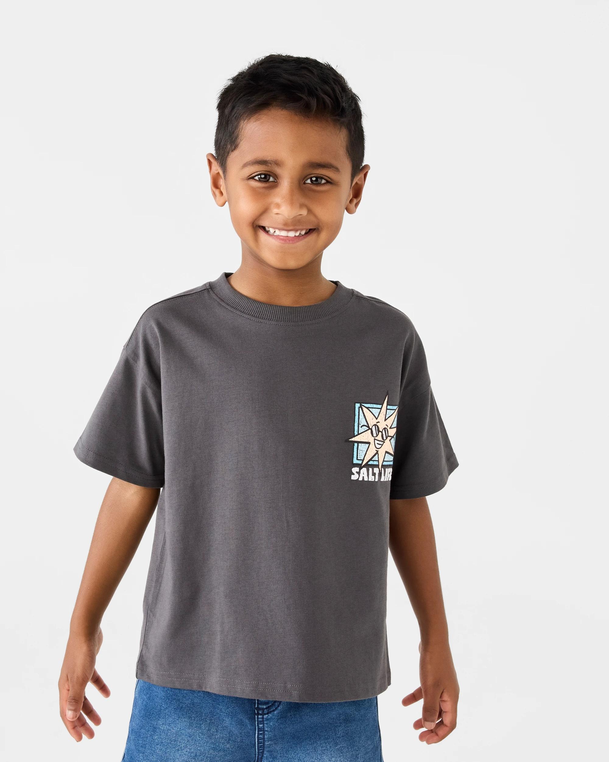 1 Oversized Printed T-shirt Gry Sun, 1 of 8