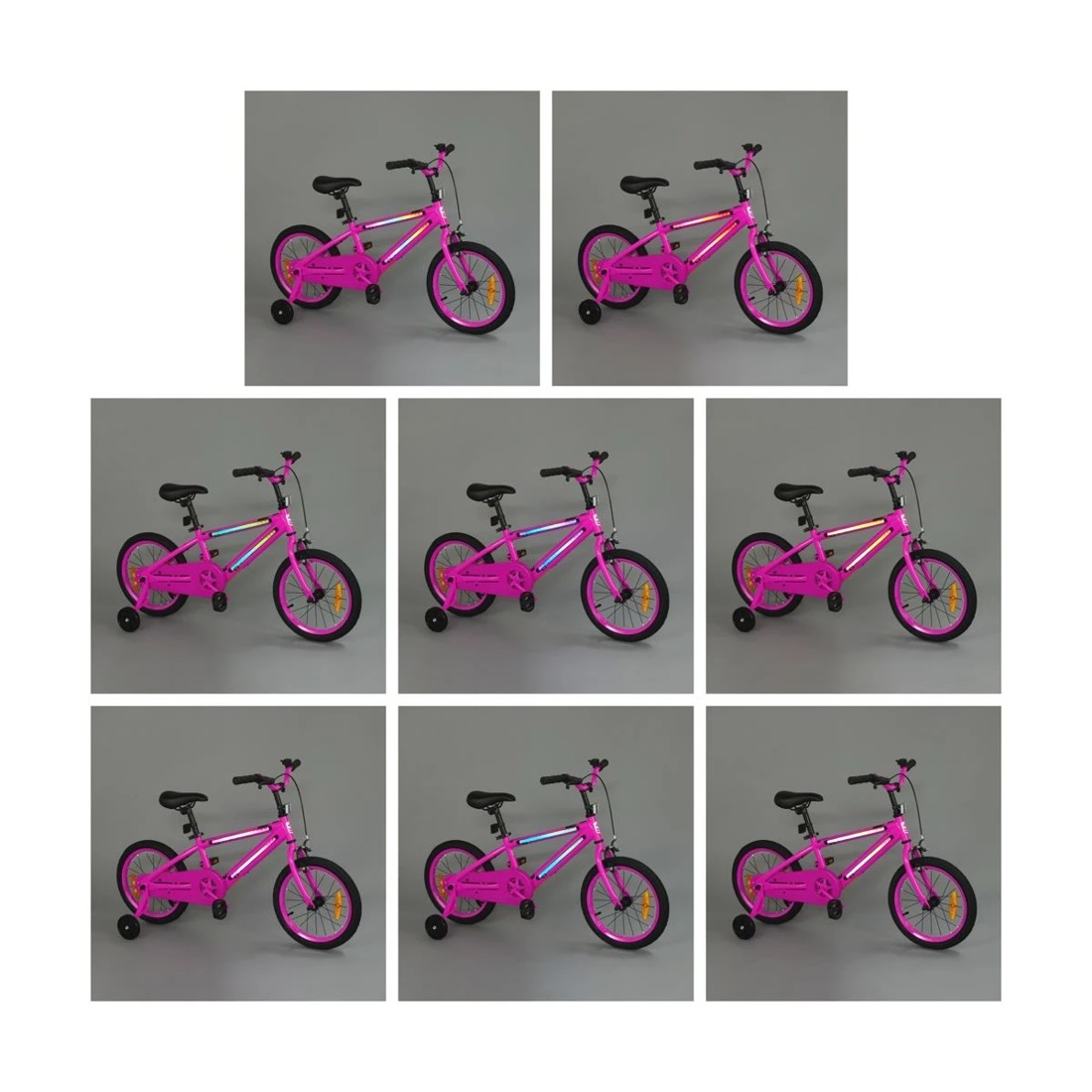 8 40cm Light Up Bike - Pink, 8 of 9