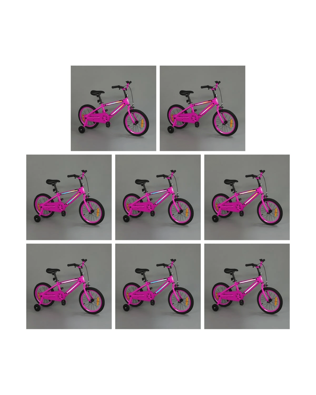 8 40cm Light Up Bike - Pink, 8 of 9