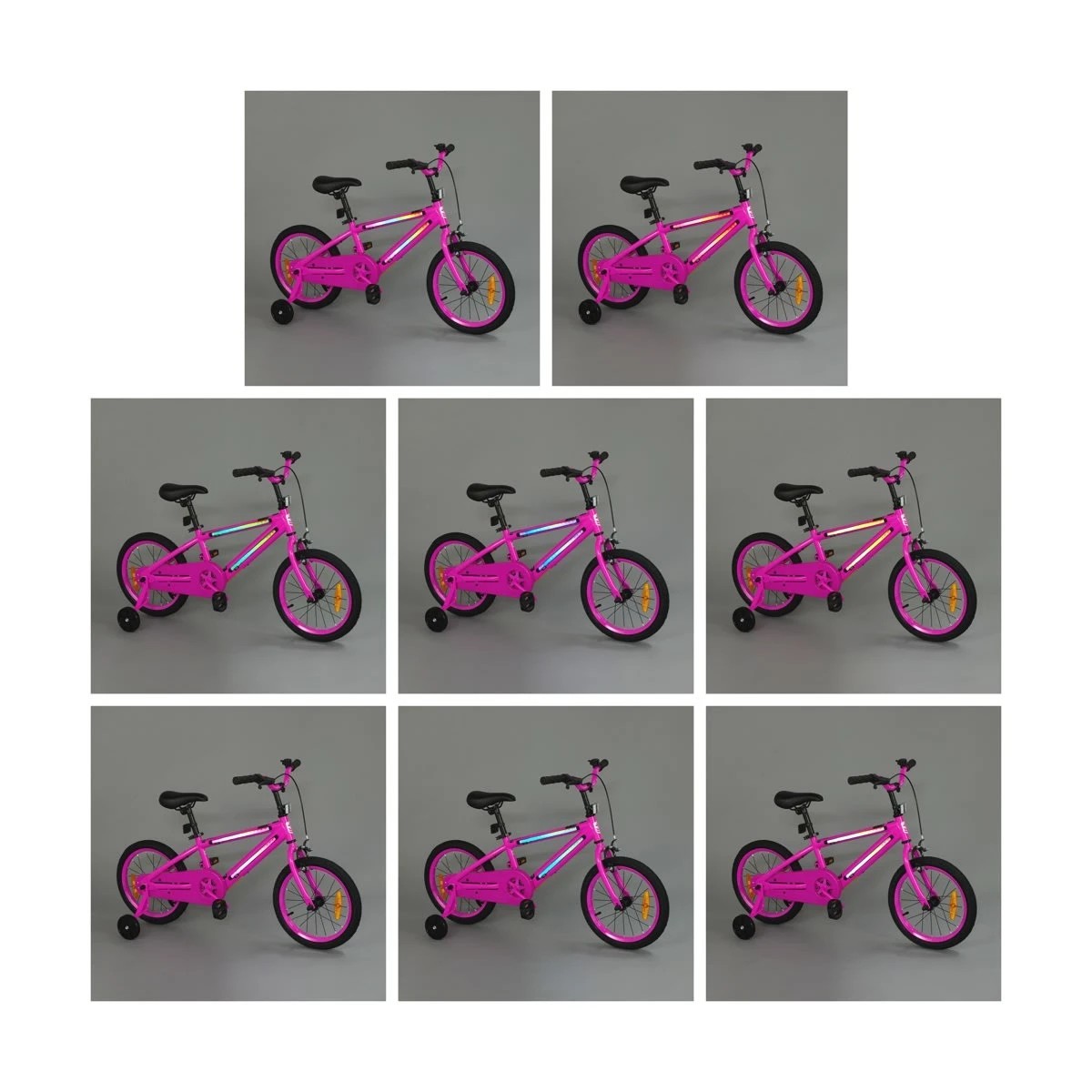 8 40cm Light Up Bike - Pink, 8 of 9