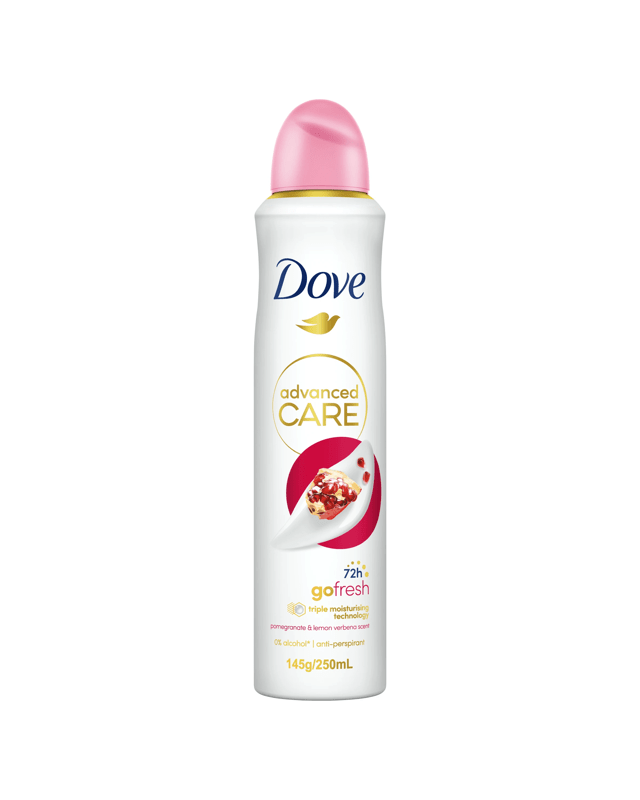 Dove Advanced Care Go Fresh Antiperspirant Deodorant 250ml - Pomegranate and Lemon Verbena S