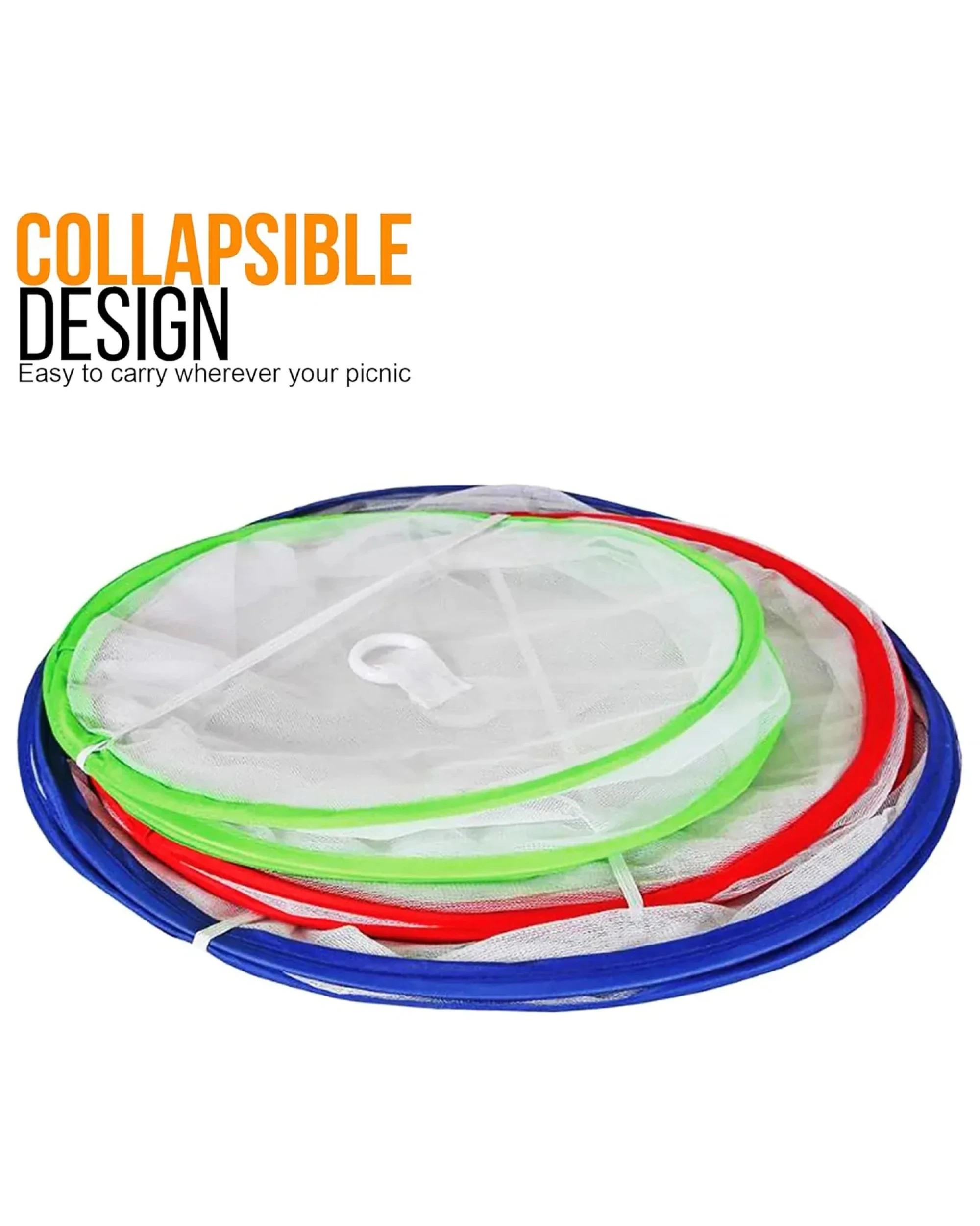 6 BR Home 3pcs POP UP FOOD COVERS Camping Picnic BBQ Kitchen Insect Protectors Food Net, 6 of 10