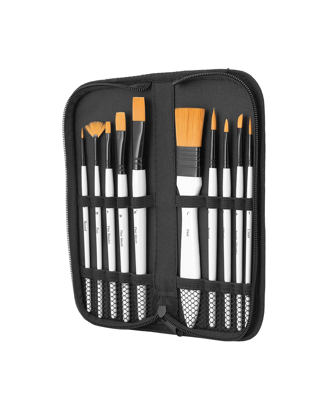 3 10 Piece Paint Brush Set in Wallet, 3 of 8