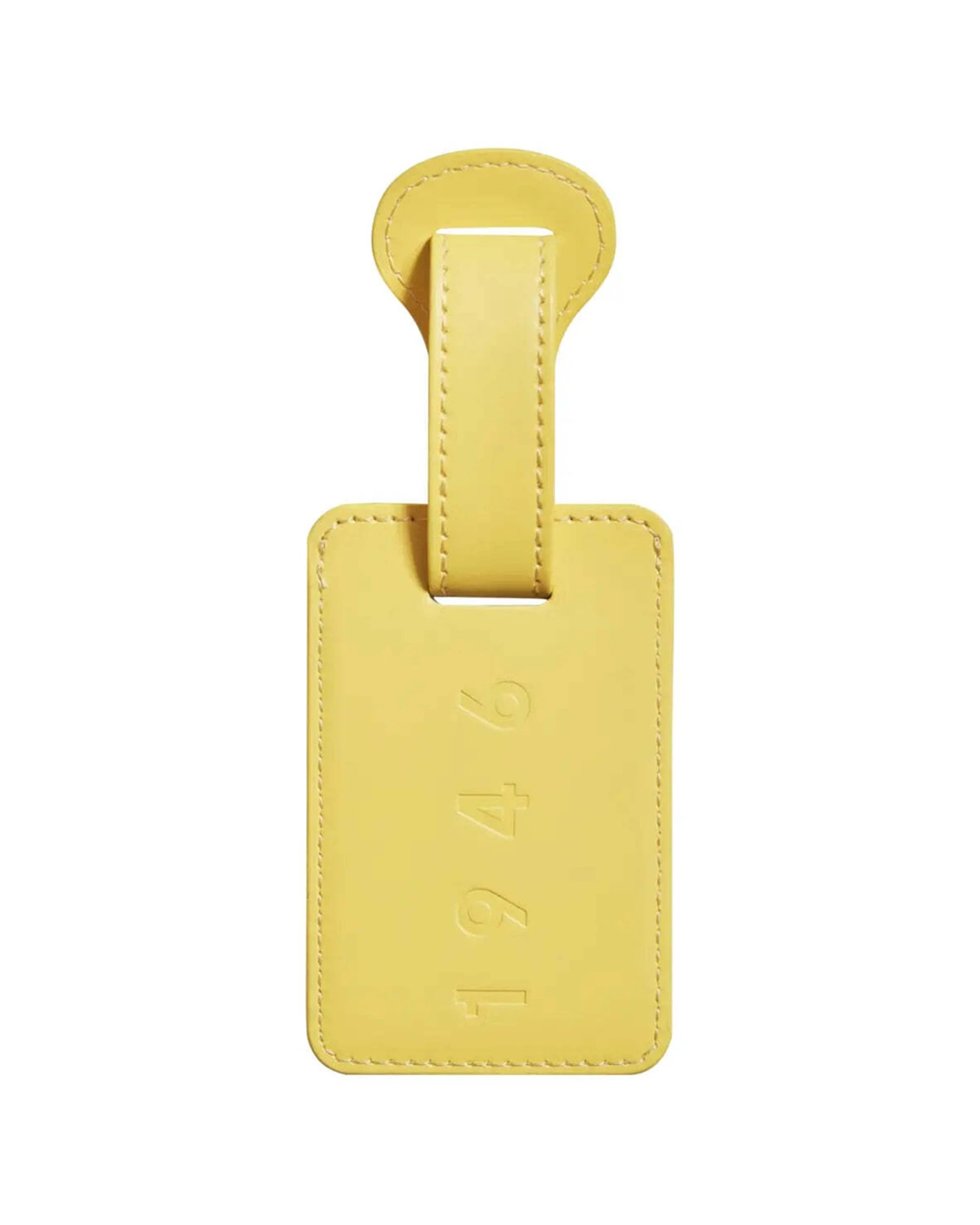 2 Delsey 1946 Suitcase Tag Durable Travel Luggage Identifier with Strap Bright - Yellow, 2 of 3