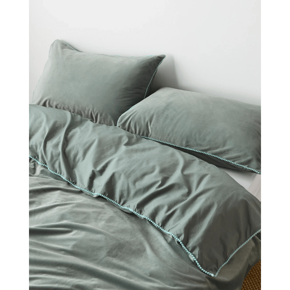 2 Target Alia Velvet Quilt Cover Set - Green, 2 of 3