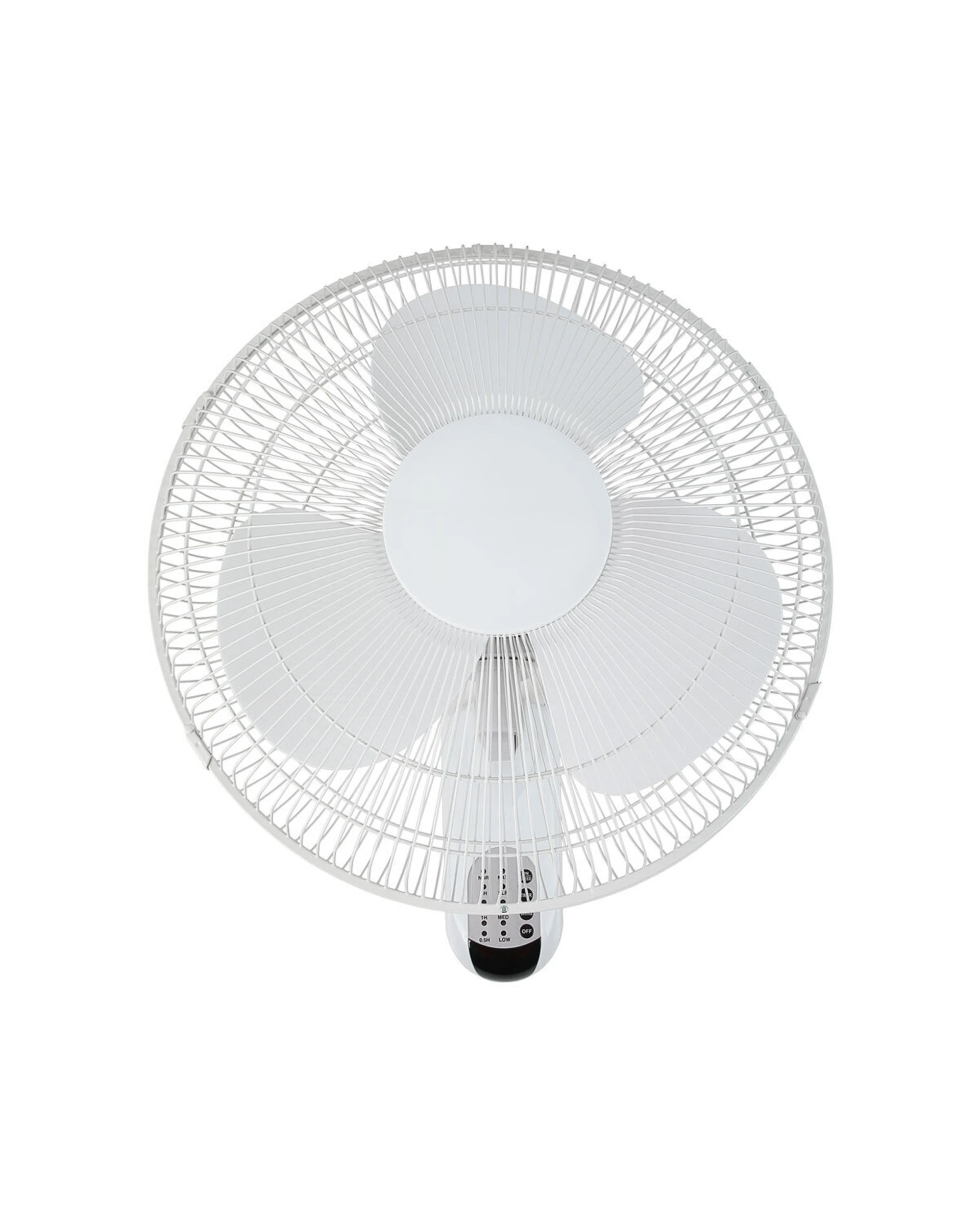 2 Heller 40cm Wall Mounted 3 Speed Air Cooling Fan W/ Remote Control/timer - White, 2 of 3