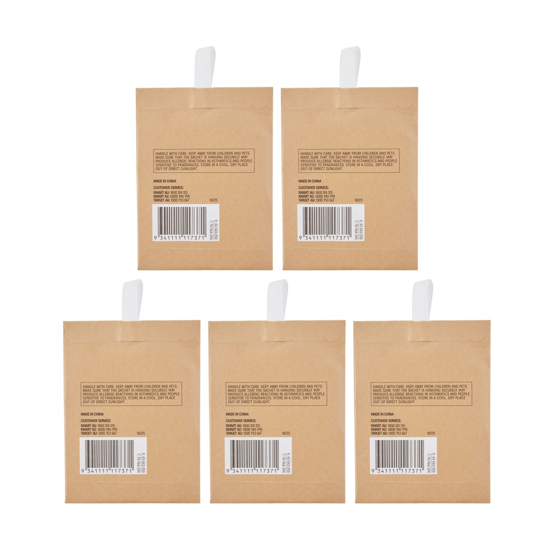 3 5 Piece Vanilla Cream Scented Sachets - Caramel and Vanilla, 3 of 4