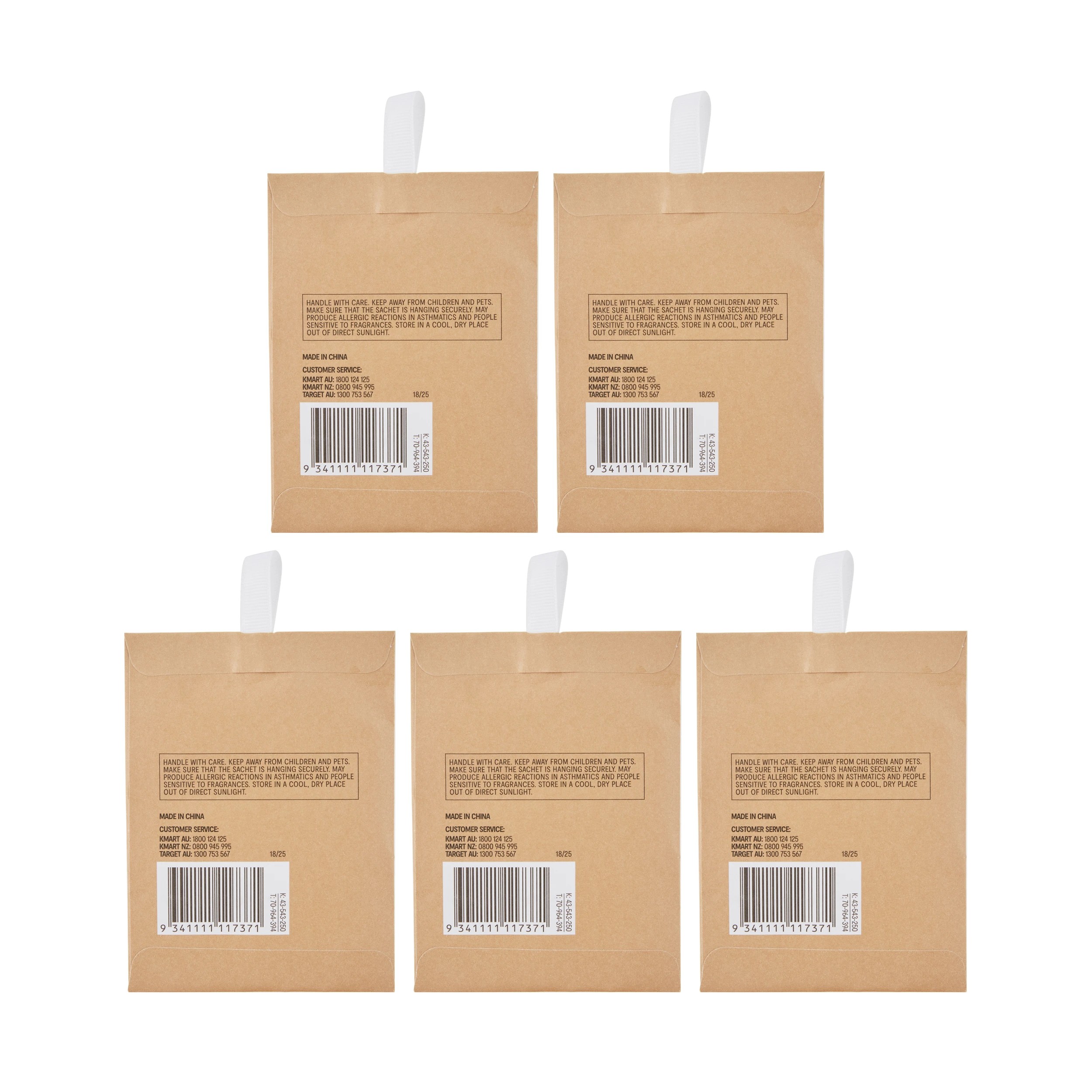3 5 Piece Vanilla Cream Scented Sachets - Caramel and Vanilla, 3 of 4