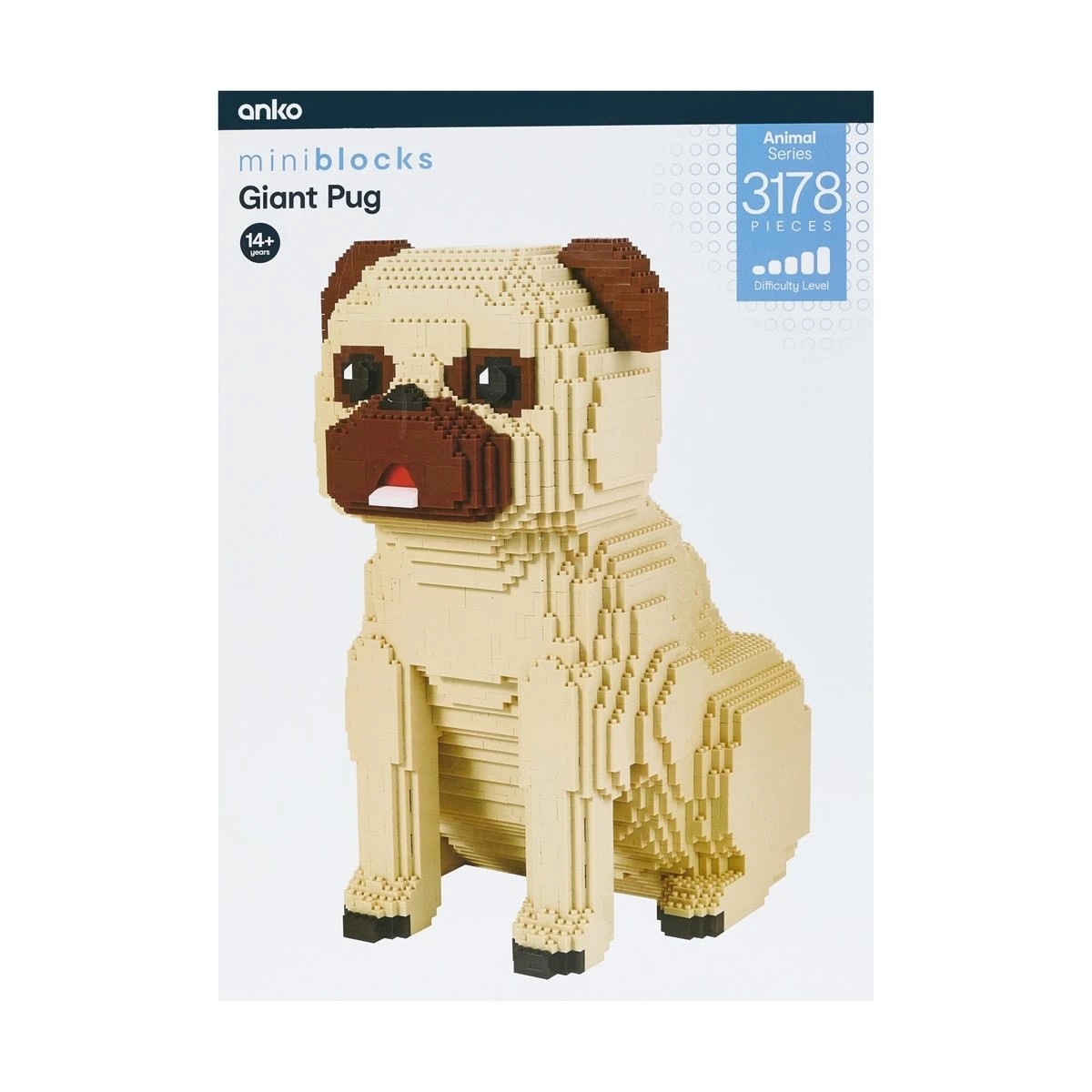1 3178 Piece Mini Blocks Animal Series: Giant Pug, 1 of 5