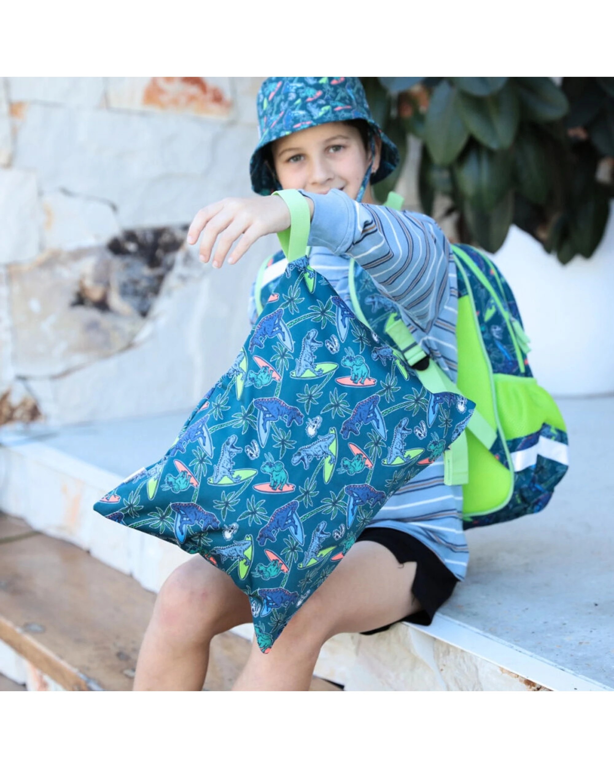 5 Splosh Out & About Dino Waterproof Kids/Children Wet Bag 40x30cm - Blue, 5 of 5
