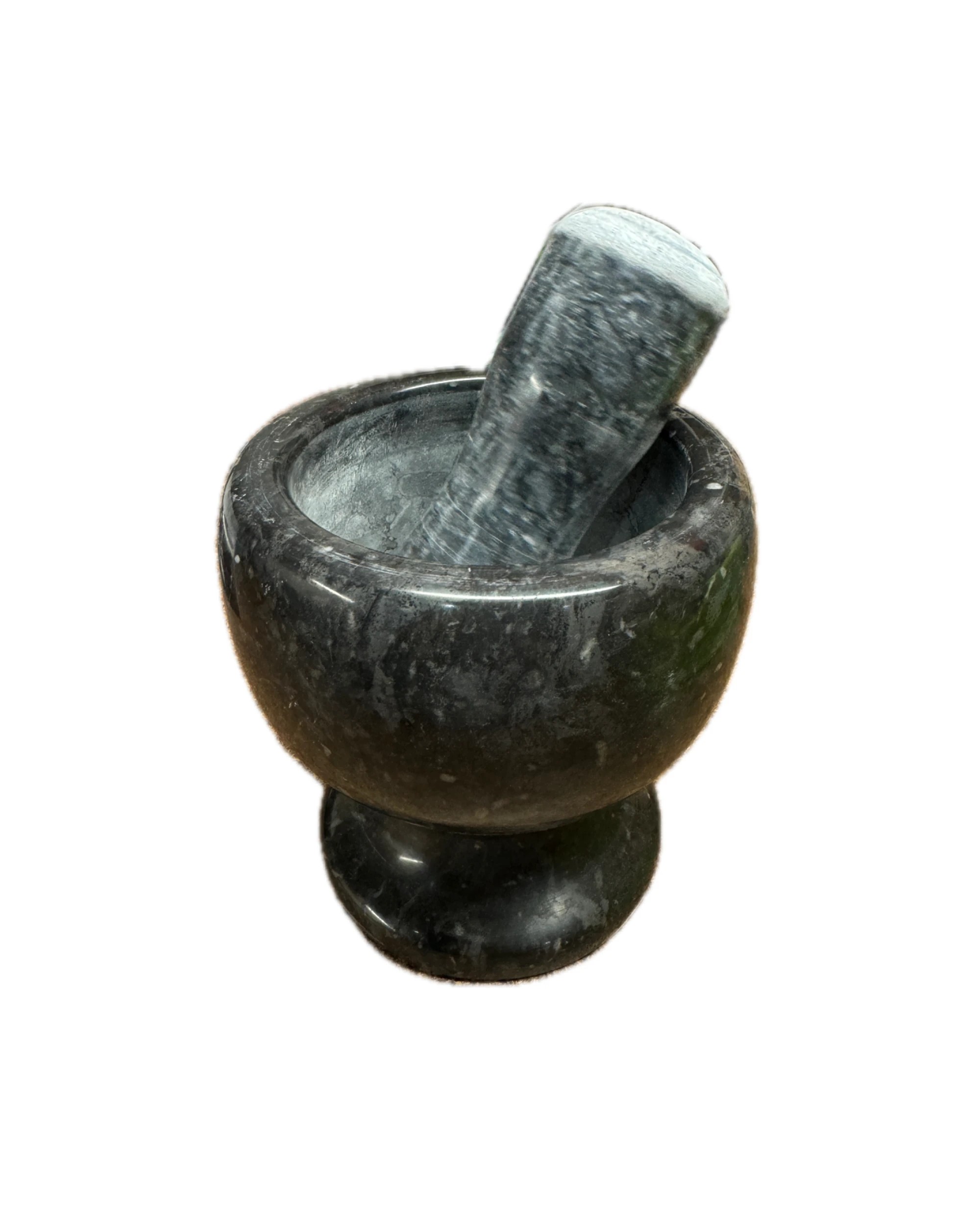 2 BR Home Stone Mortar & Pestle Herbs Spices Grinder in Dark Grey, 2 of 6