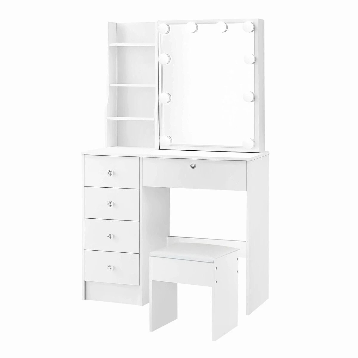 1 Ausway Dressing Table and Stool Set Bedroom Dresser, 1 of 4