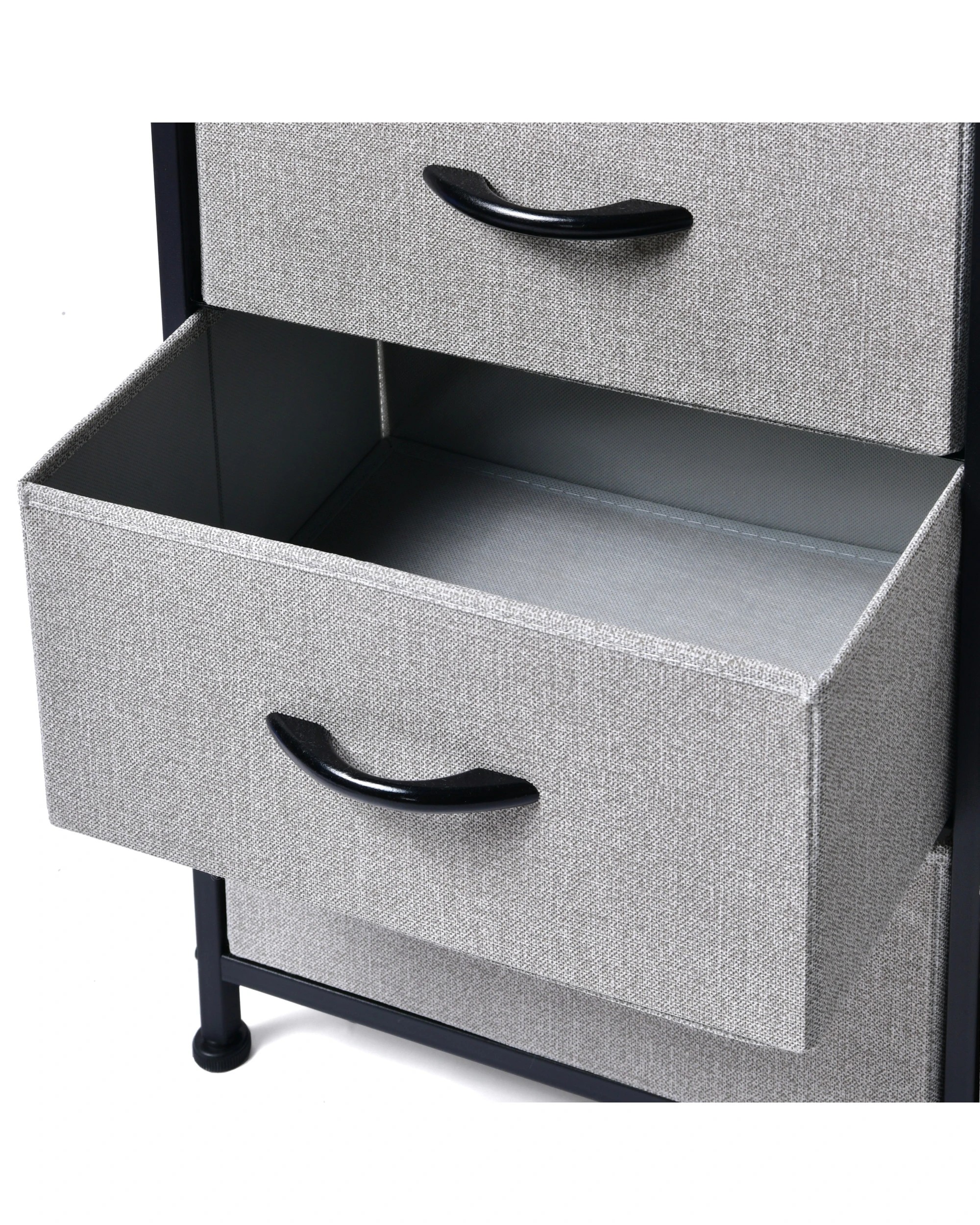 5 Sherwood Luna 6 Drawer Fabric Home Storage Dresser - Grey, 5 of 9