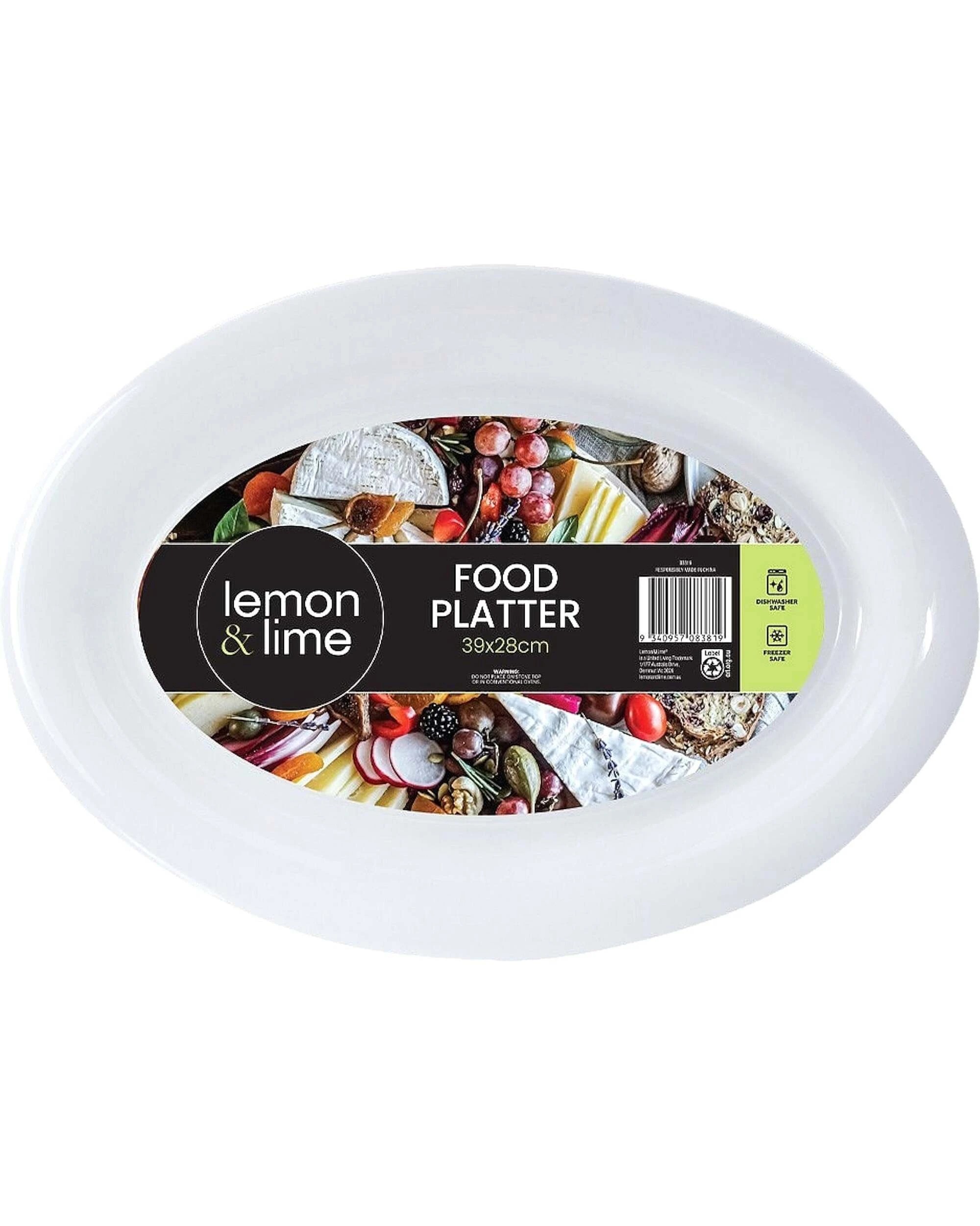 1 United Living Plastic Oval Serving Platter 39cm - White, 1 of 3