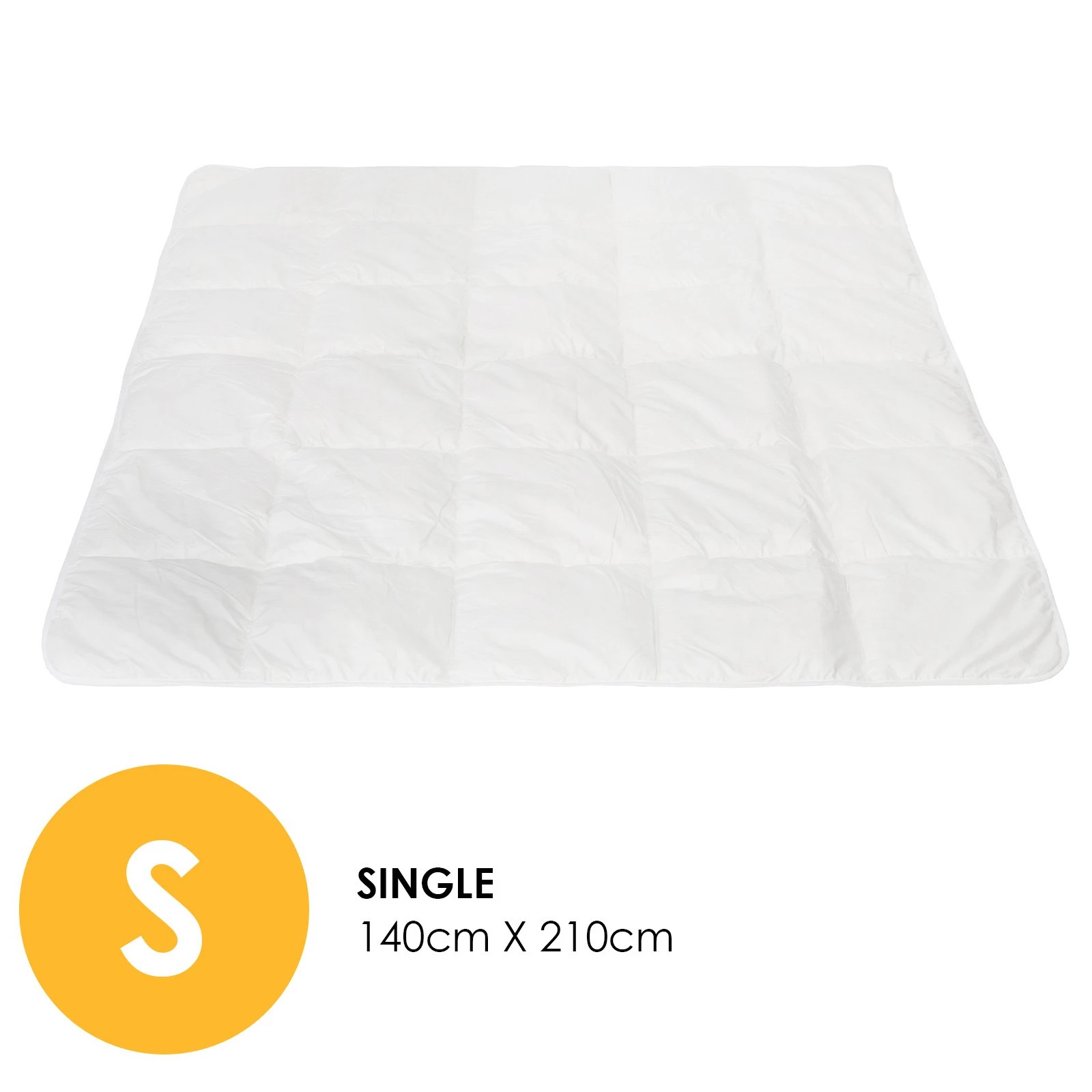 2 Royal Comfort 260GSM Deluxe Eco-Silk Touch Quilt 100% Microfibre Cover - Single Bed - White, 2 of 7
