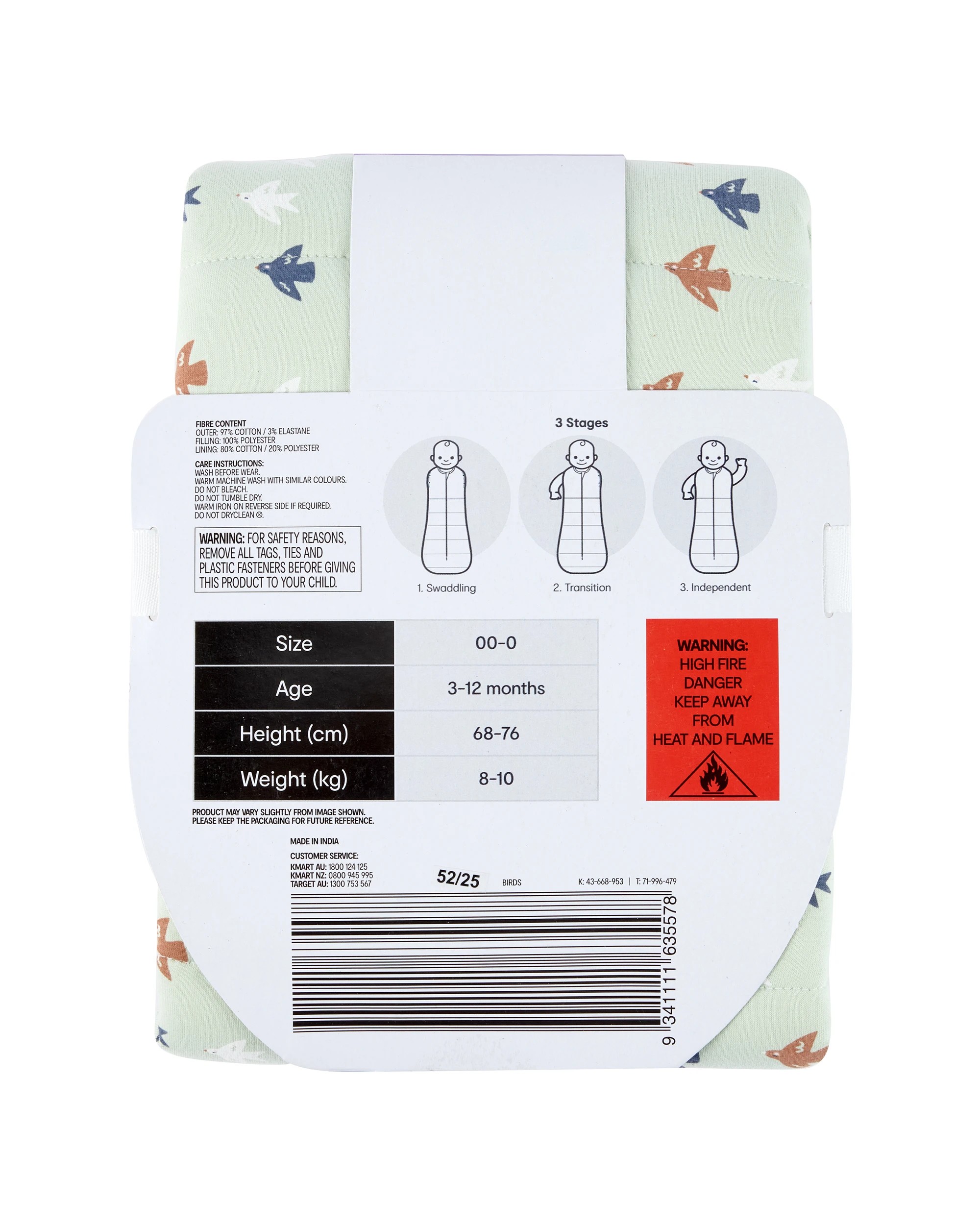 9 Swaddle Bag - Birds, 9 of 10