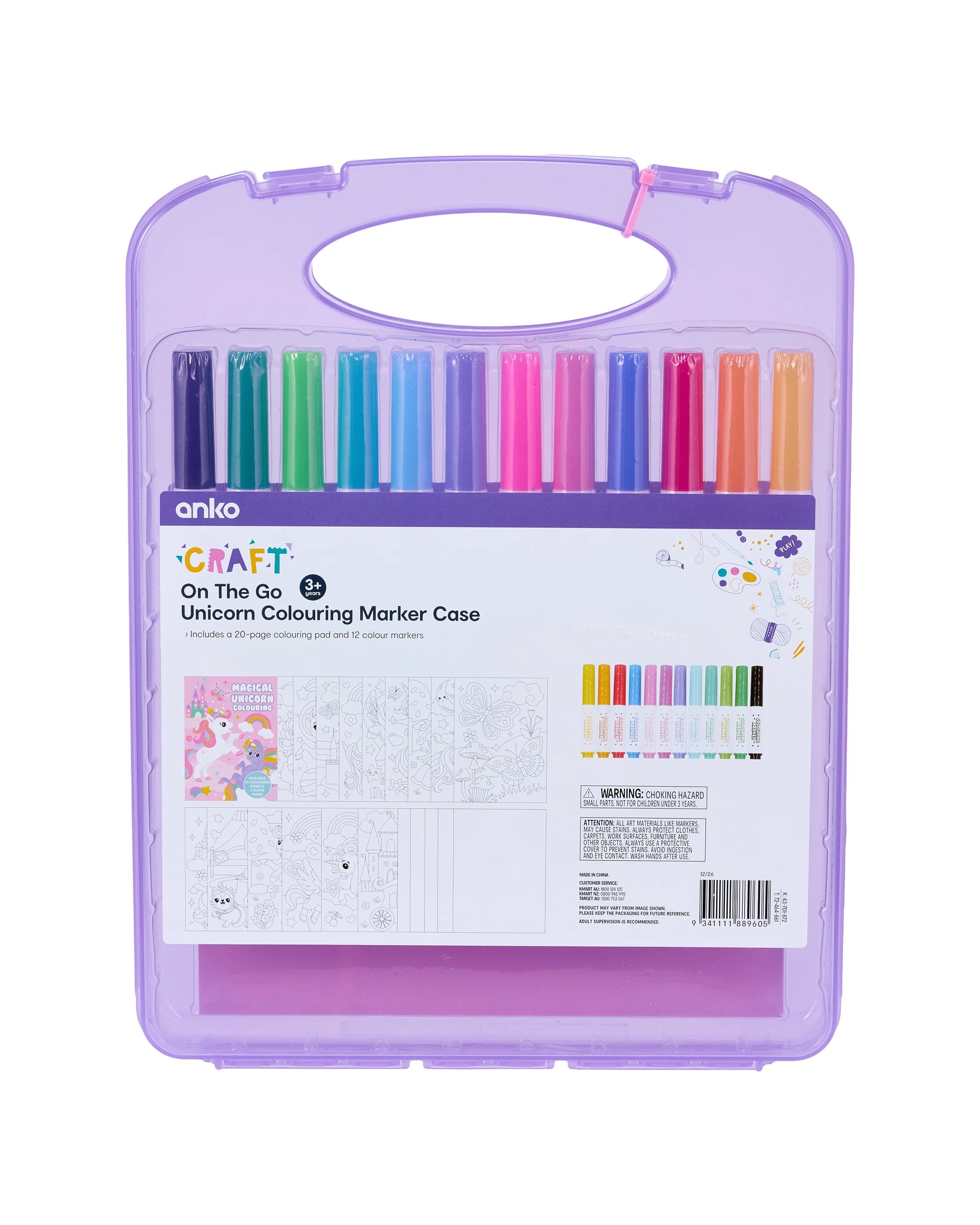 4 On The Go Unicorn Colouring Marker Case, 4 of 4