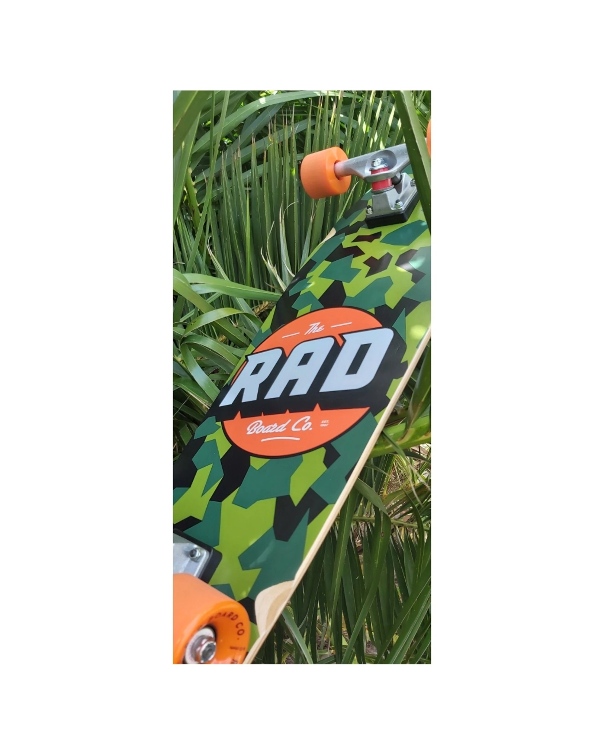 2 Rad Board Co Complete Skateboard 9.125" Hardrock Maple Deck Camo Classic, 2 of 3