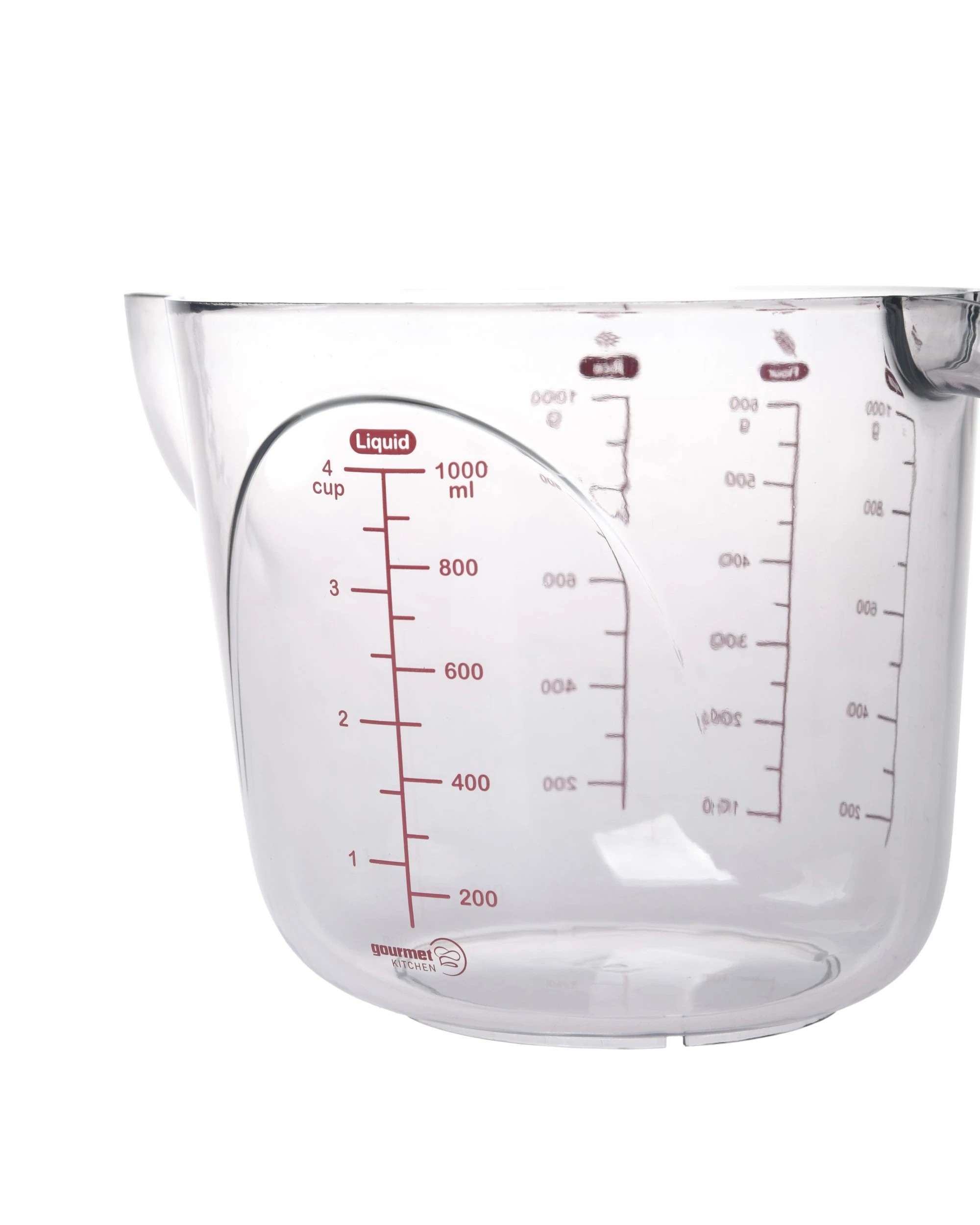 6 Gourmet Kitchen Modern Weight Conversion Measuring Cup AS 1000ml/4cups - Grey, 6 of 8