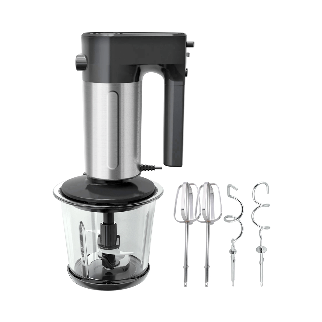 2 TODO 1L Multi Chopper Processor Hand Mixer Beater 300W Glass Bowl Dual Blade, 2 of 6