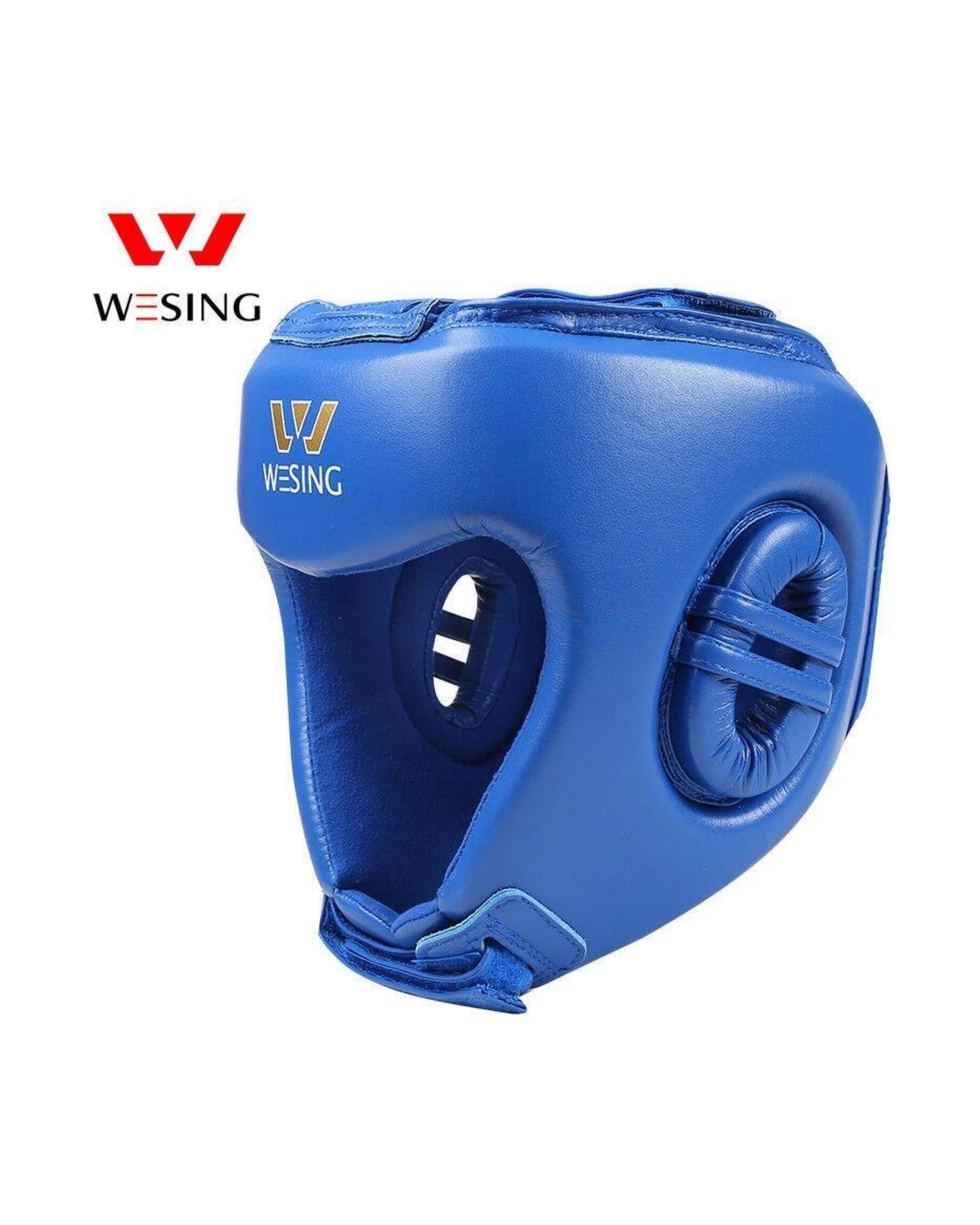 1 Wesing Iba Approved Leather Head Guard Large - Blue, 1 of 3