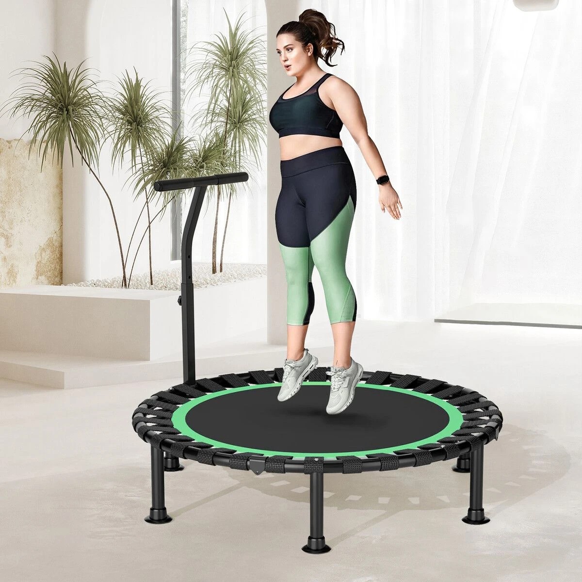 3 AUSWAY Mini Trampoline Bounce Rebounder Bungee Jumping Fitness Home Gym, 3 of 3