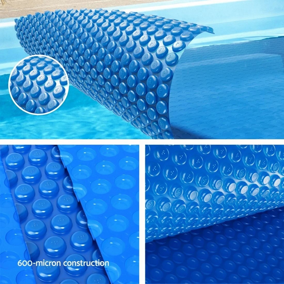 5 Aqua Buddy Pool Cover 600 Micron Bubble Heat Solar Blanket Shed  9.5x5m - Blue, 5 of 6