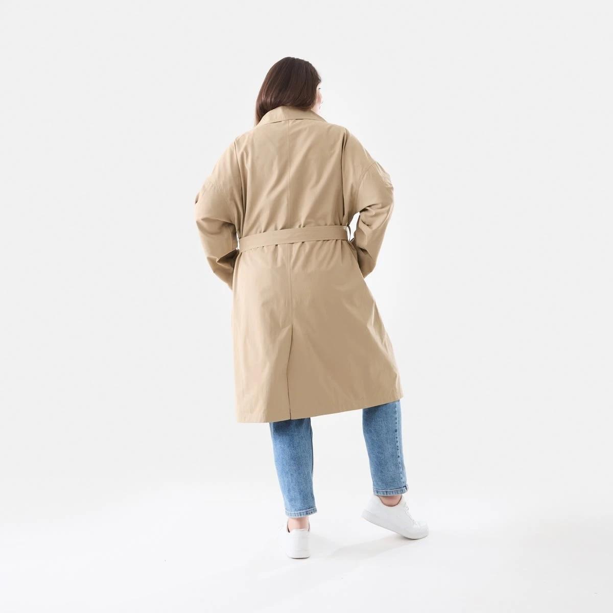 4 Curve Longline Trench Coat Sandstone, 4 of 6