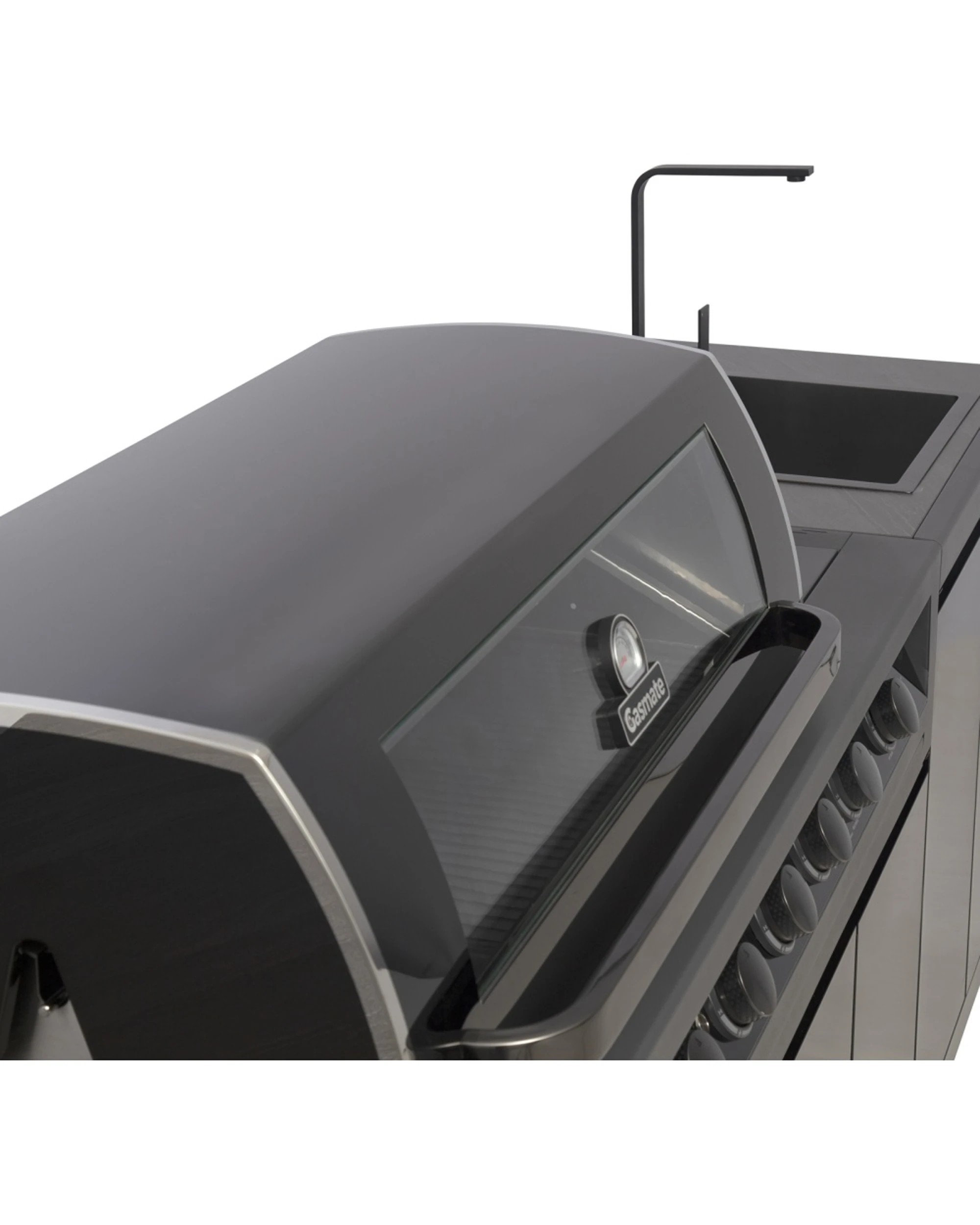 3 Gasmate Galaxy Gen 2 6 Burner Built-In BBQ Propane With Side Burners - Black, 3 of 9