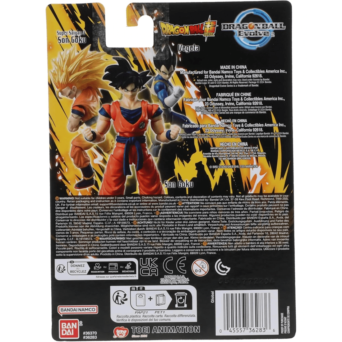 3 Bandai Dragon Ball Evolve Son Goku 5 inch Figure, 3 of 4