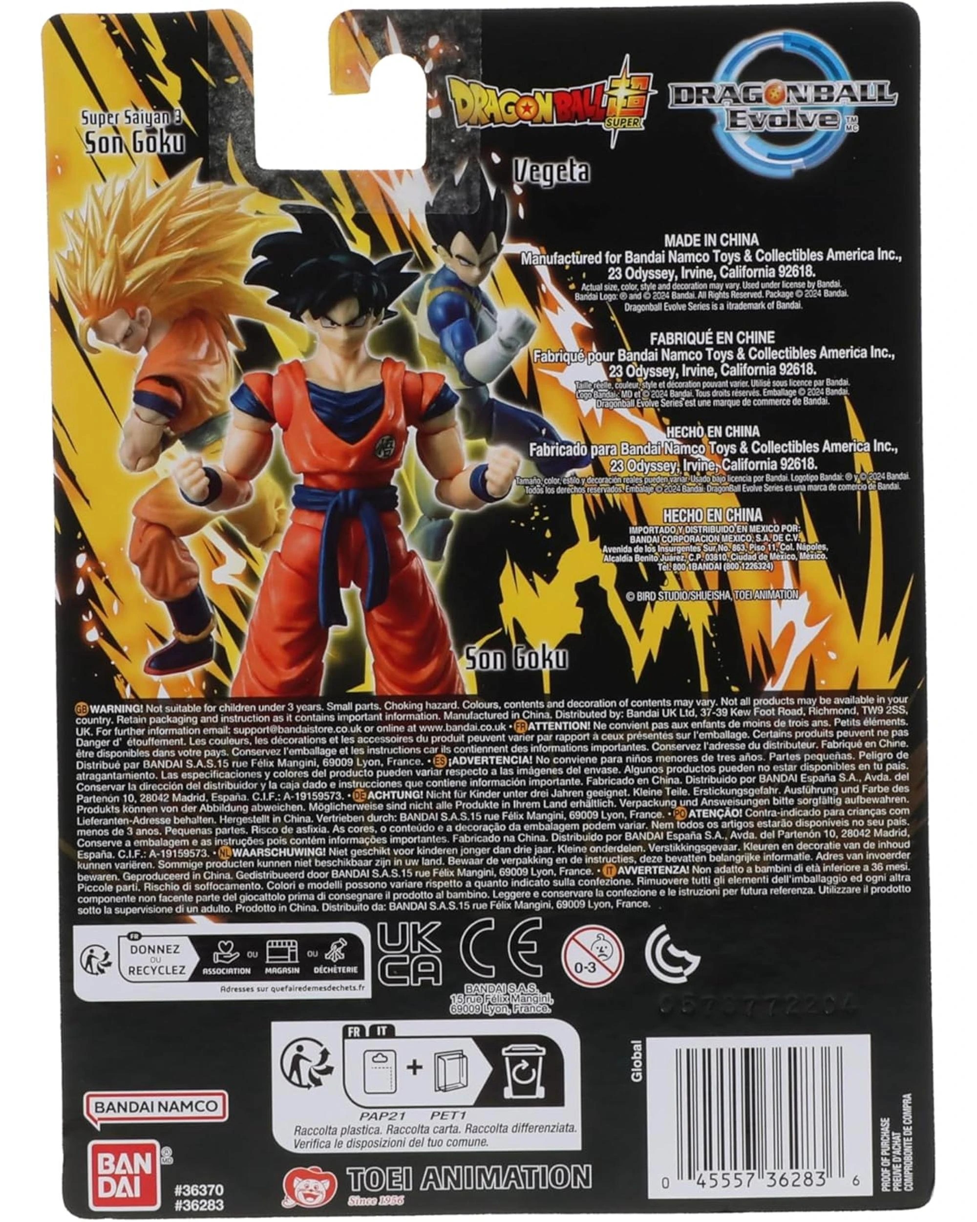 3 Bandai Dragon Ball Evolve Son Goku 5 inch Figure, 3 of 4