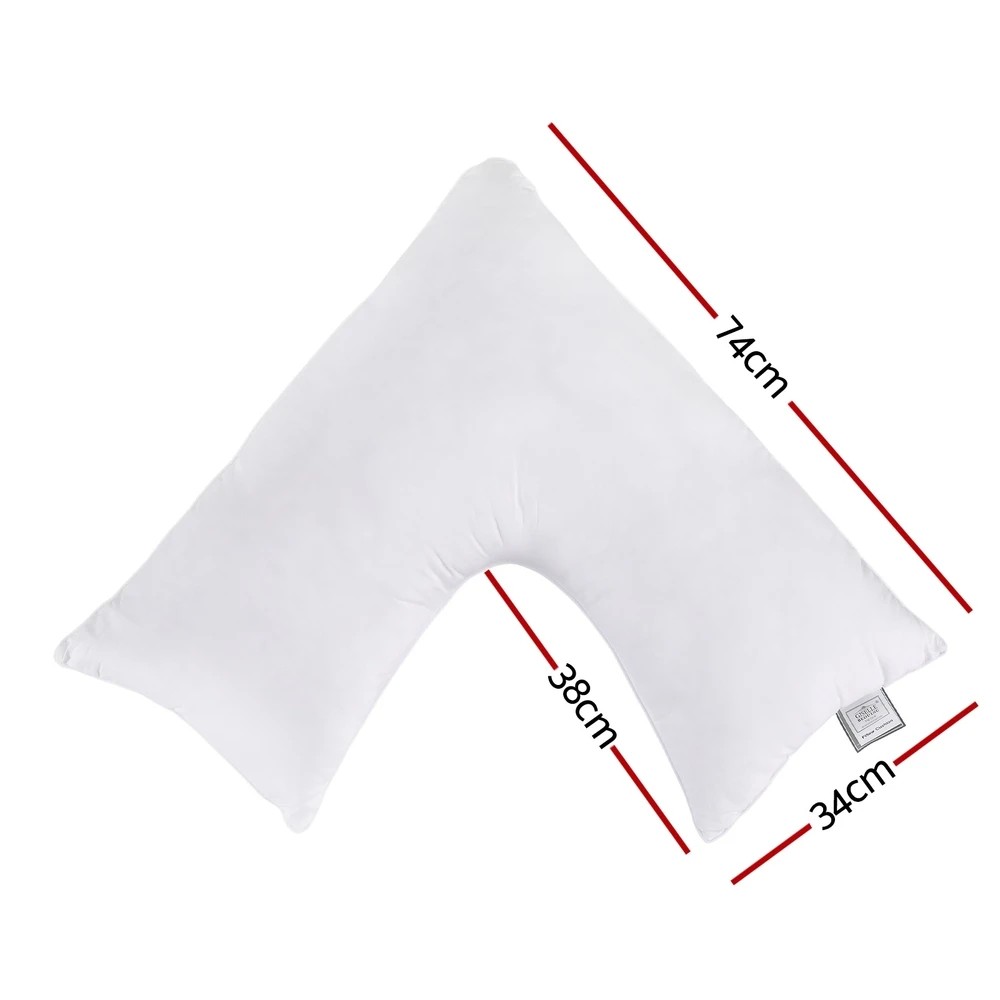2 Giselle V Shape Pillow Boomerang Nursing Body Cushion - Multi, 2 of 7