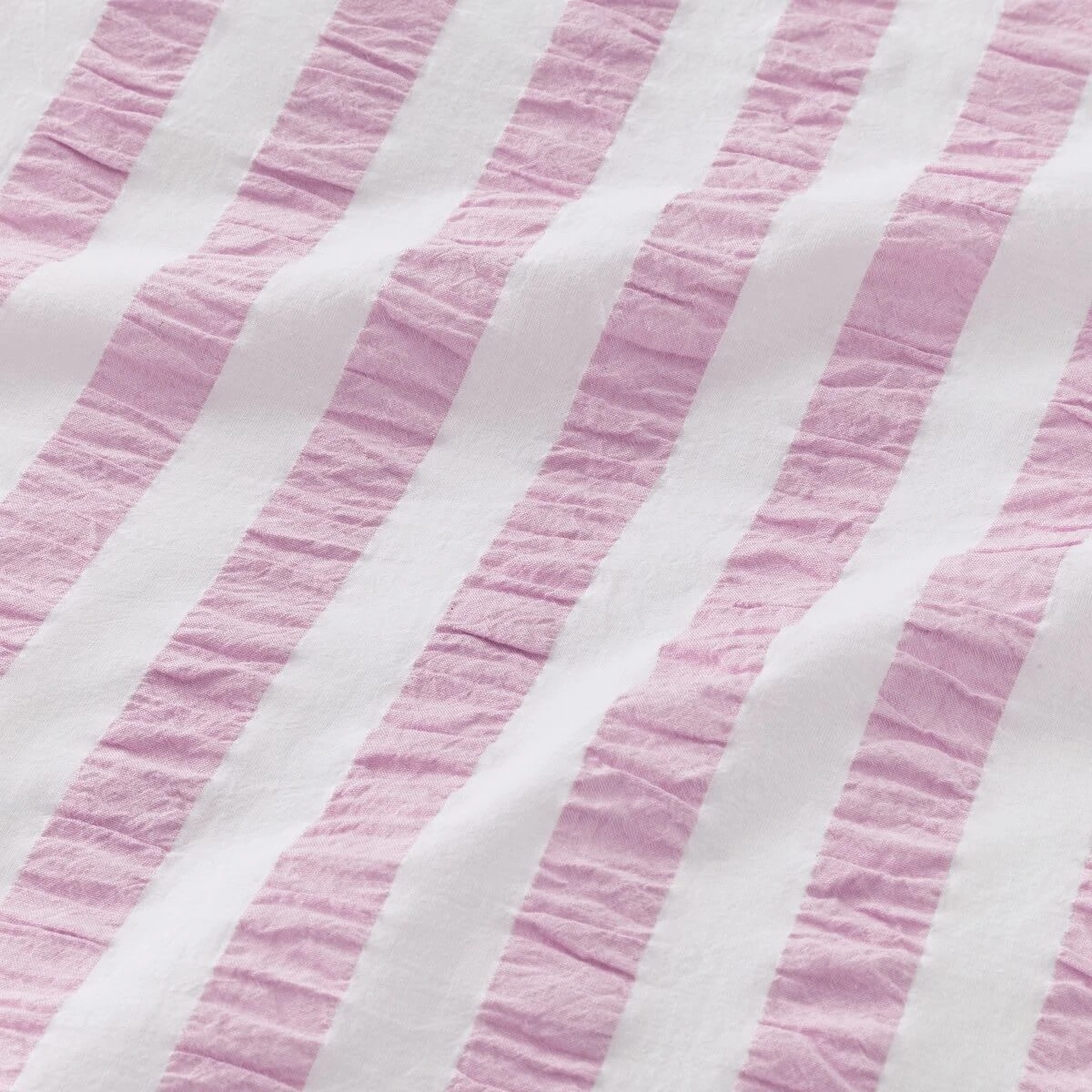 7 Ruffle Stripe Cotton Quilt Cover Set - King Bed, Mauve, 7 of 7