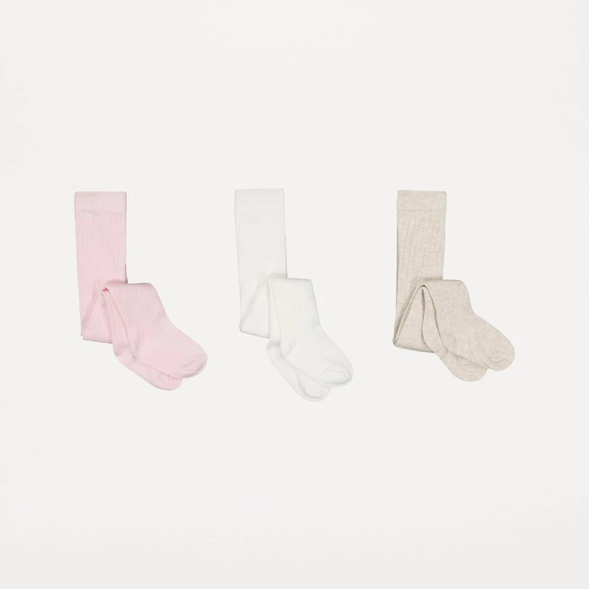 2 3 Pack Rib Tights Neapolitan, 2 of 3