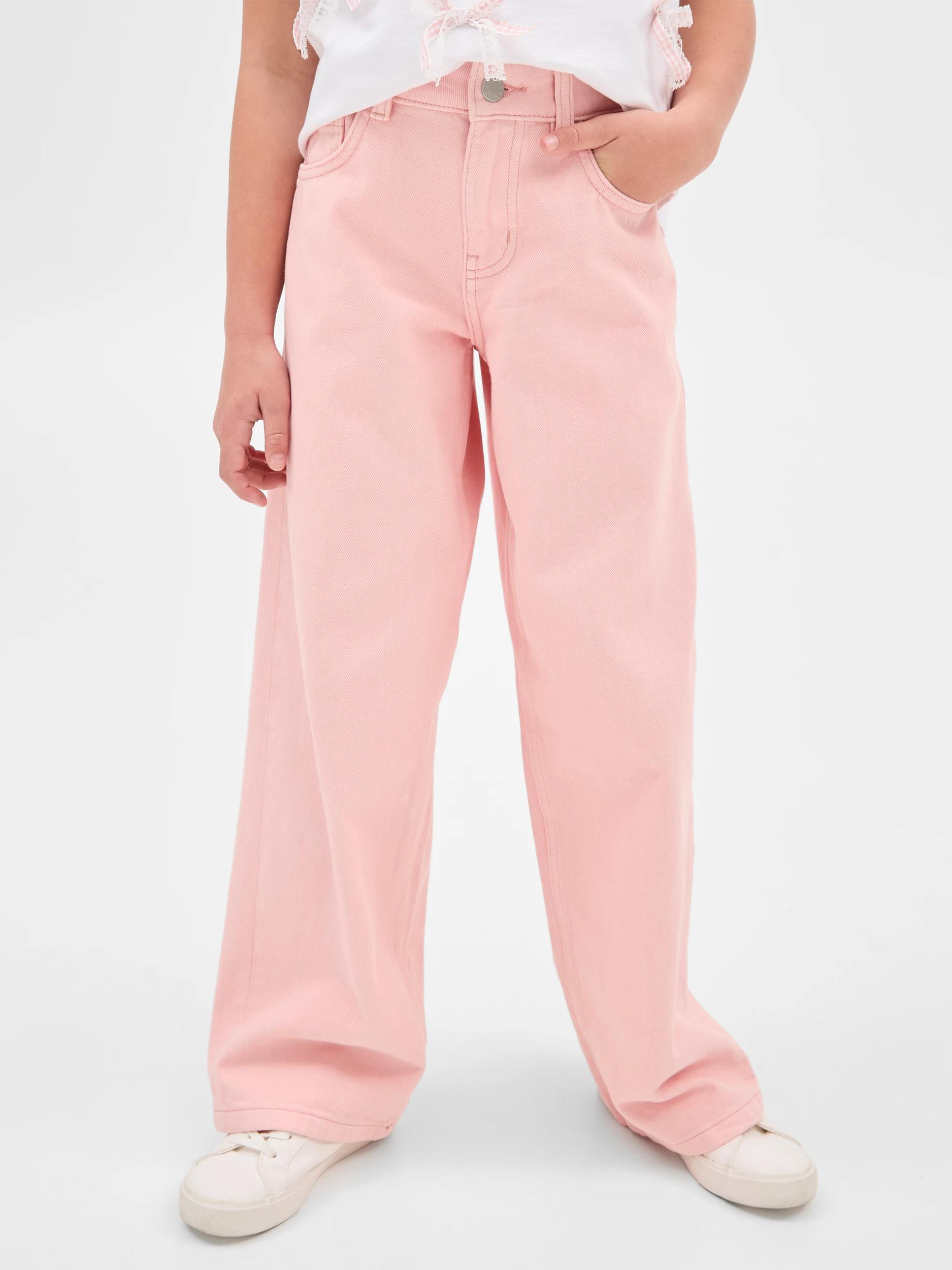 2 Target Wide Leg Denim Jeans PINK, 2 of 5