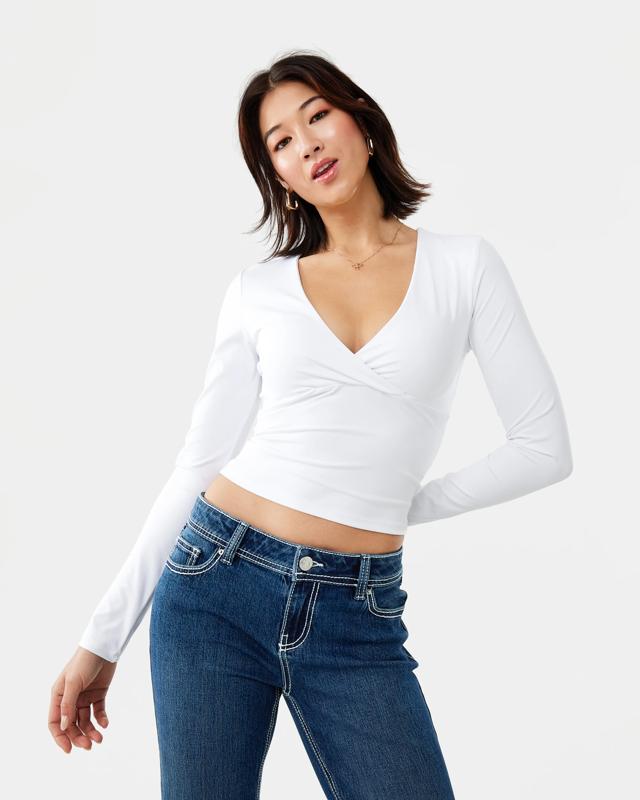 Long Sleeve Contour V-Neck