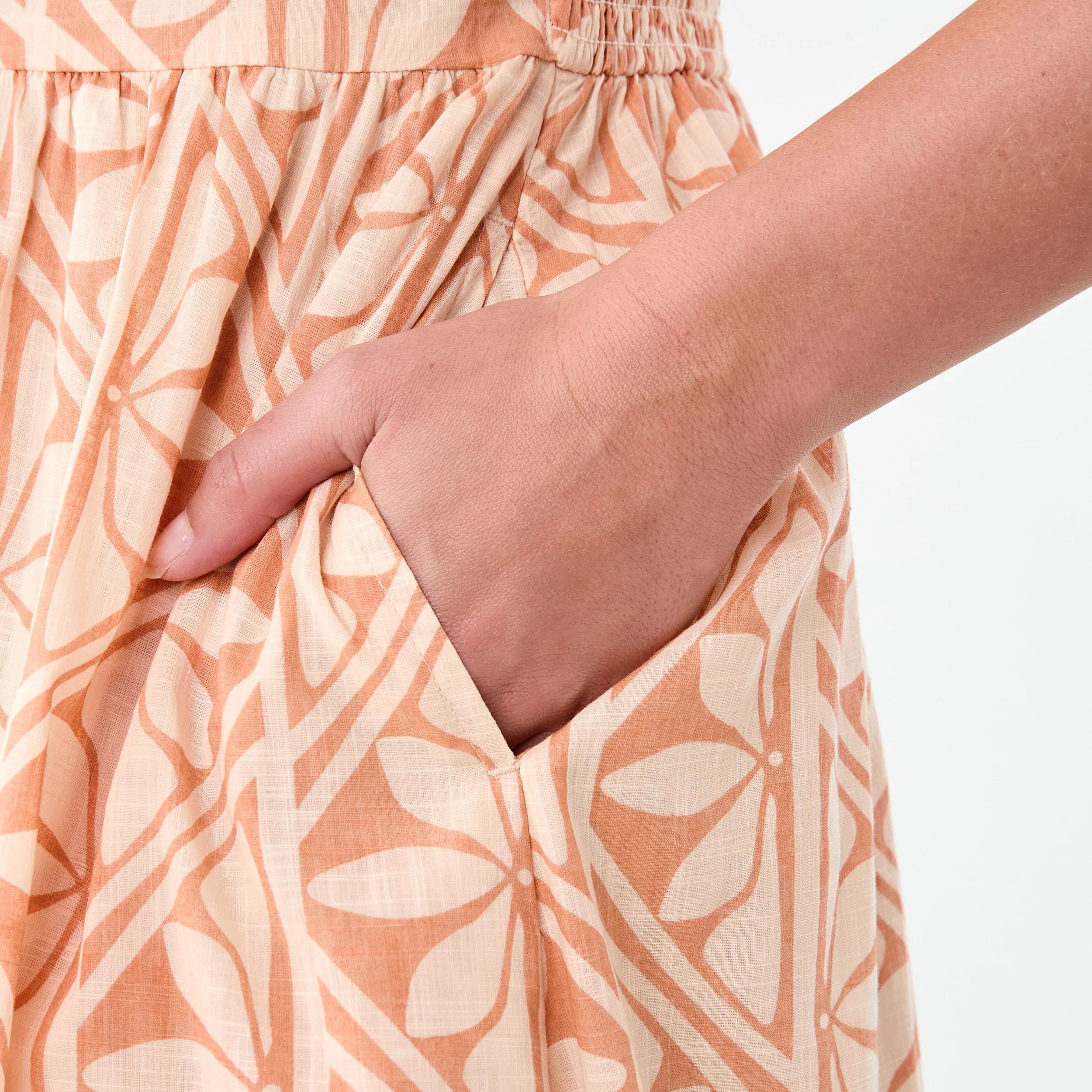 7 Sleeveless Flutter Tie Detail Midi Dress Flrl Tile, 7 of 8