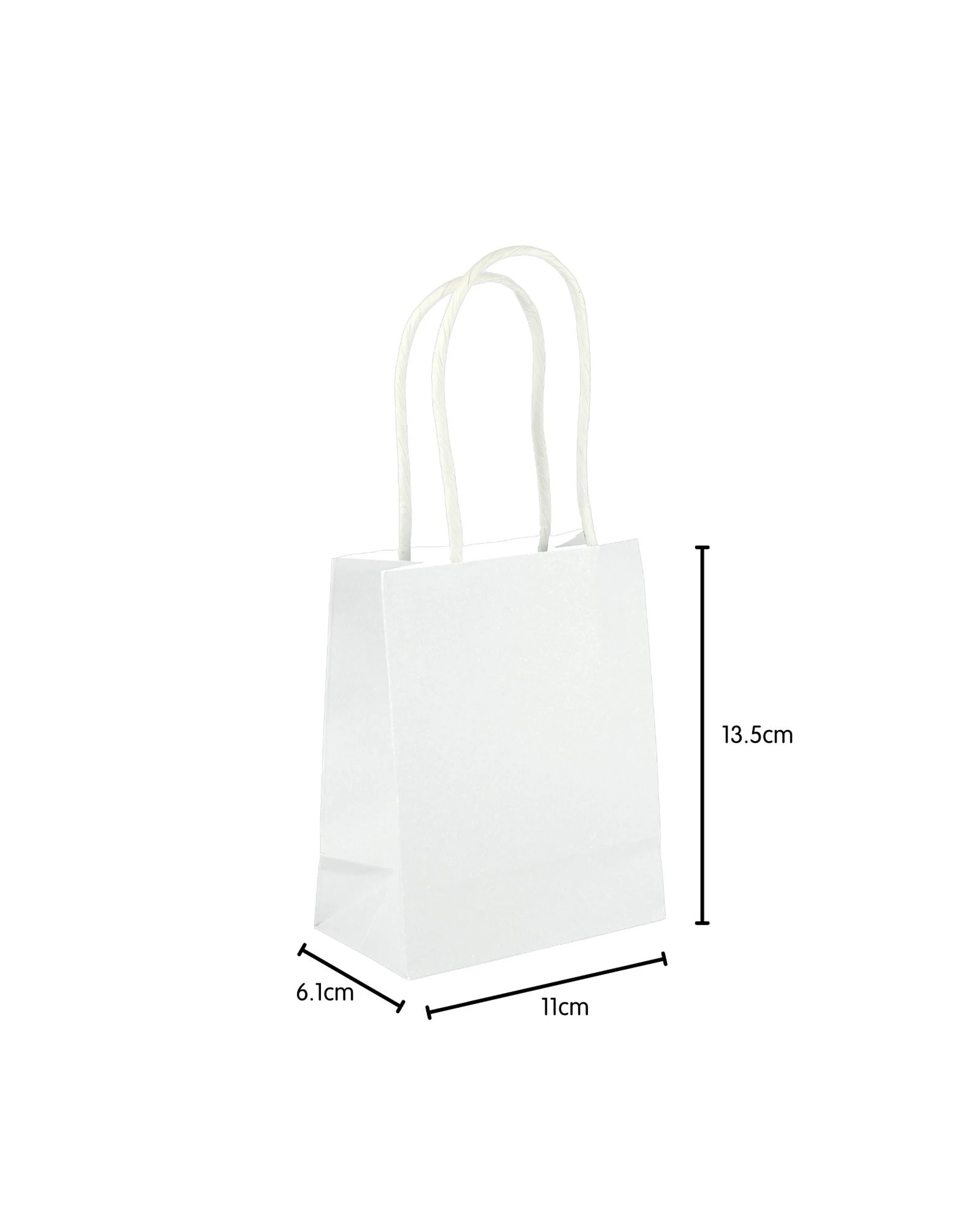 2 Artwrap Kraft Paper Gift Bags 13.5cm Pack of 5 - White, 2 of 2