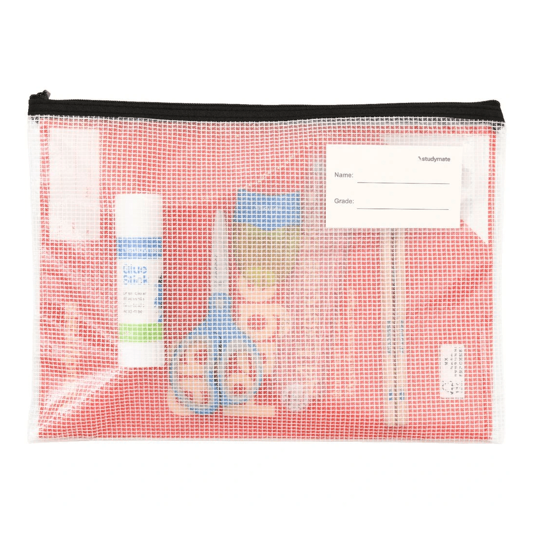 5 Studymate A4 Mesh Pencil Case Clear, 5 of 5