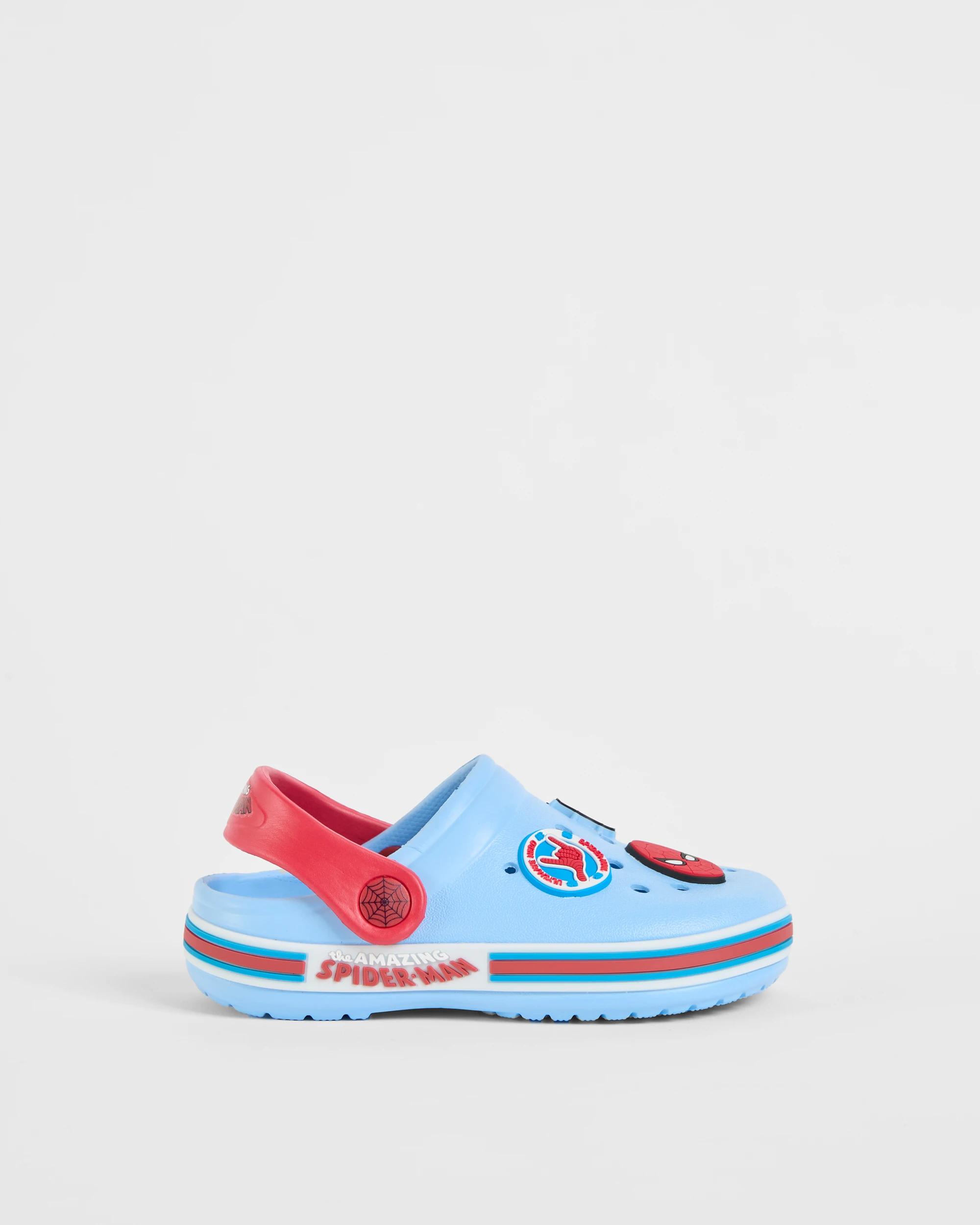 1 Disney Marvel Baby First Walker/Junior Icon Clogs SPIDERMAN BLUE, 1 of 3