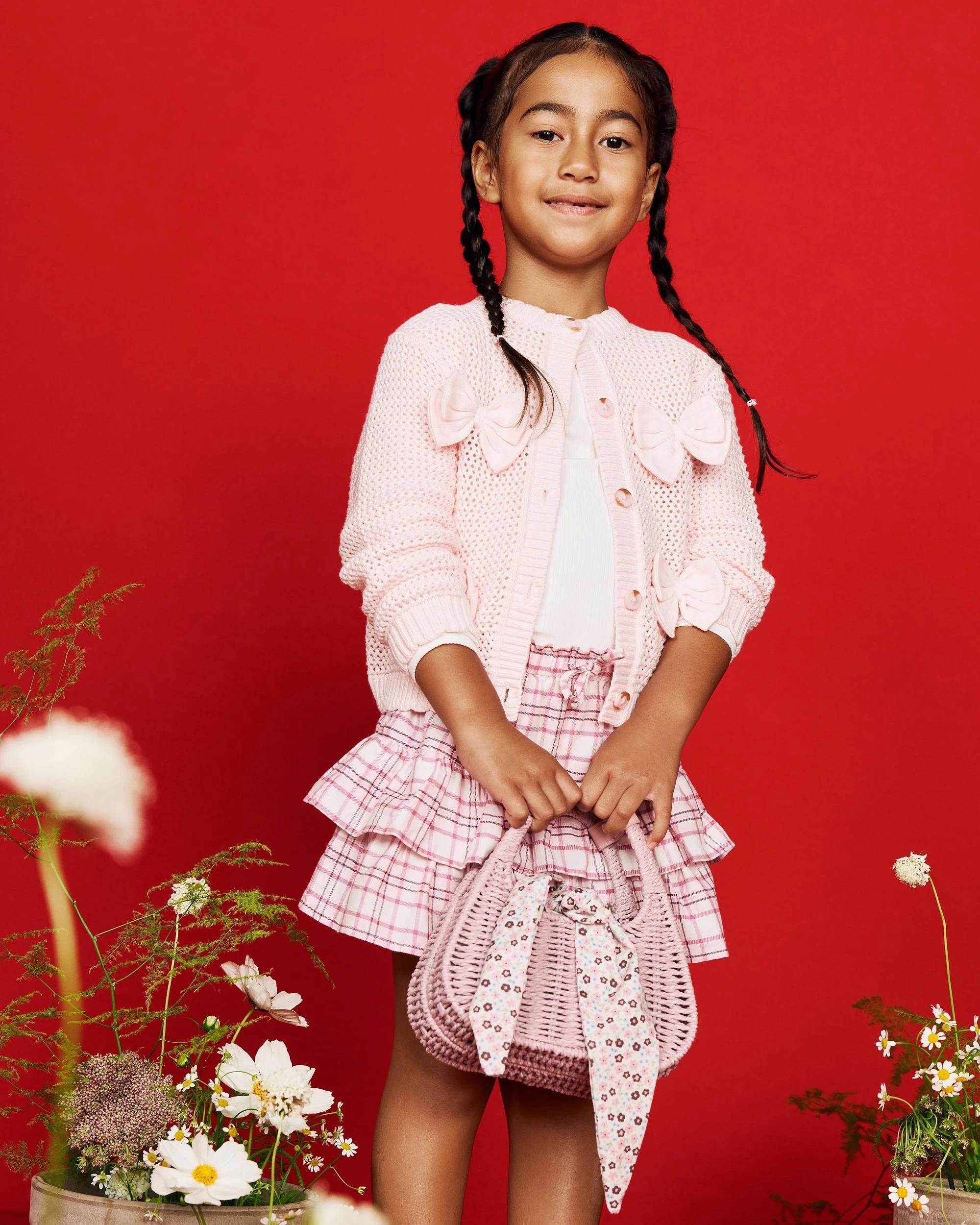 10 Target Australian Cotton Fashion Woven Check Rara Skirt PINK, 10 of 10