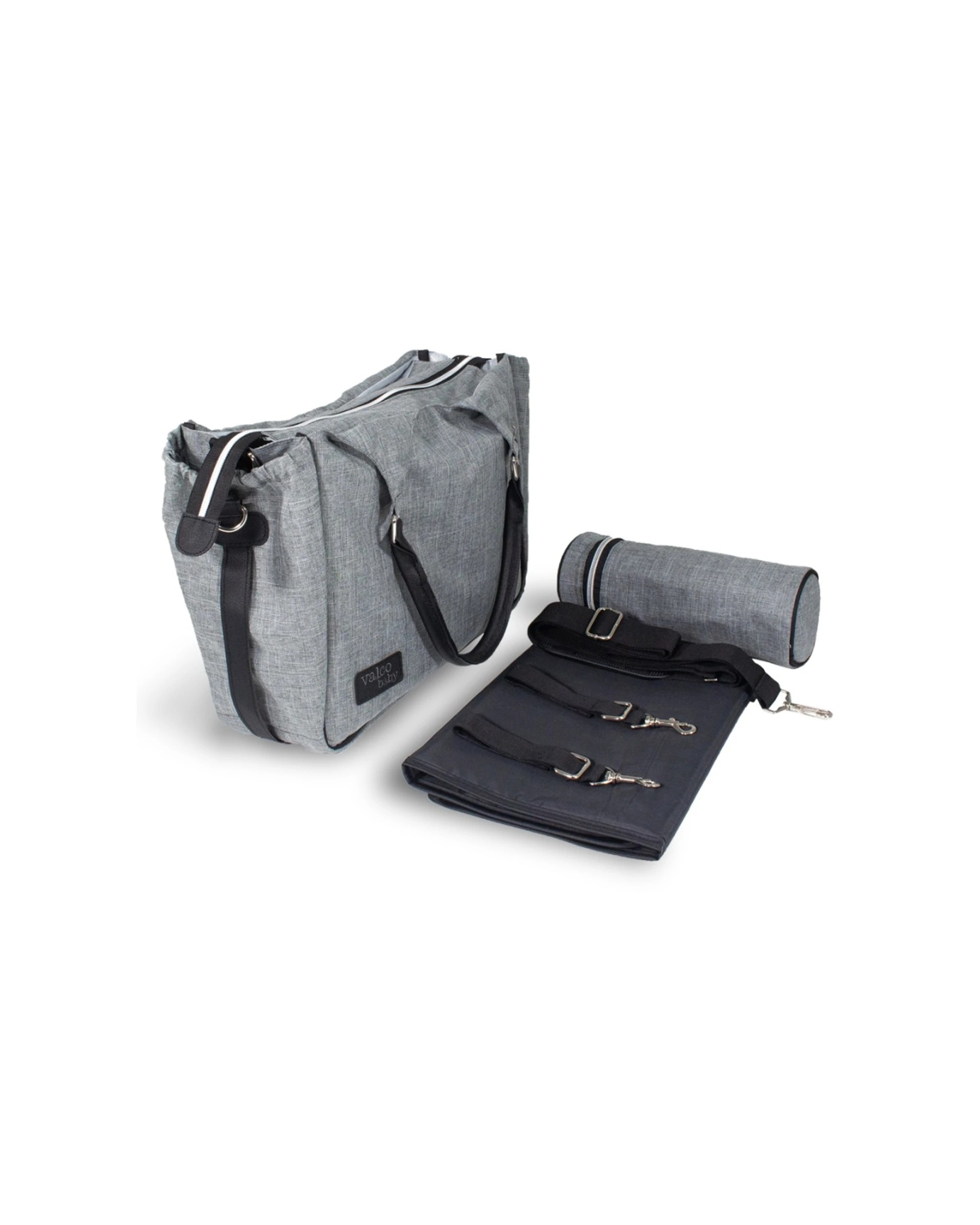 4 Valcobaby Stroller Nappy Bag With Changing Pad Insulated Bottle Case - Grey, 4 of 9