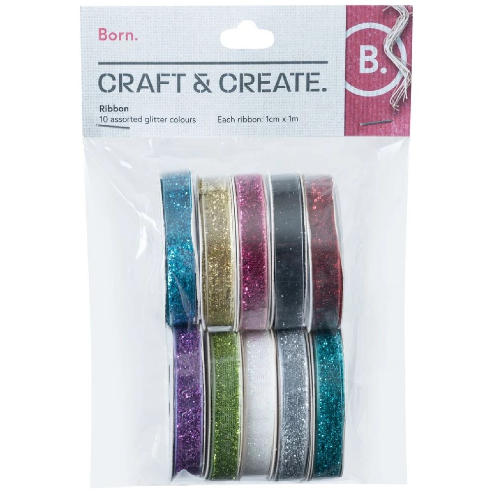 1 Born Ribbon Multi Glitter 10 Pack, 1 of 2