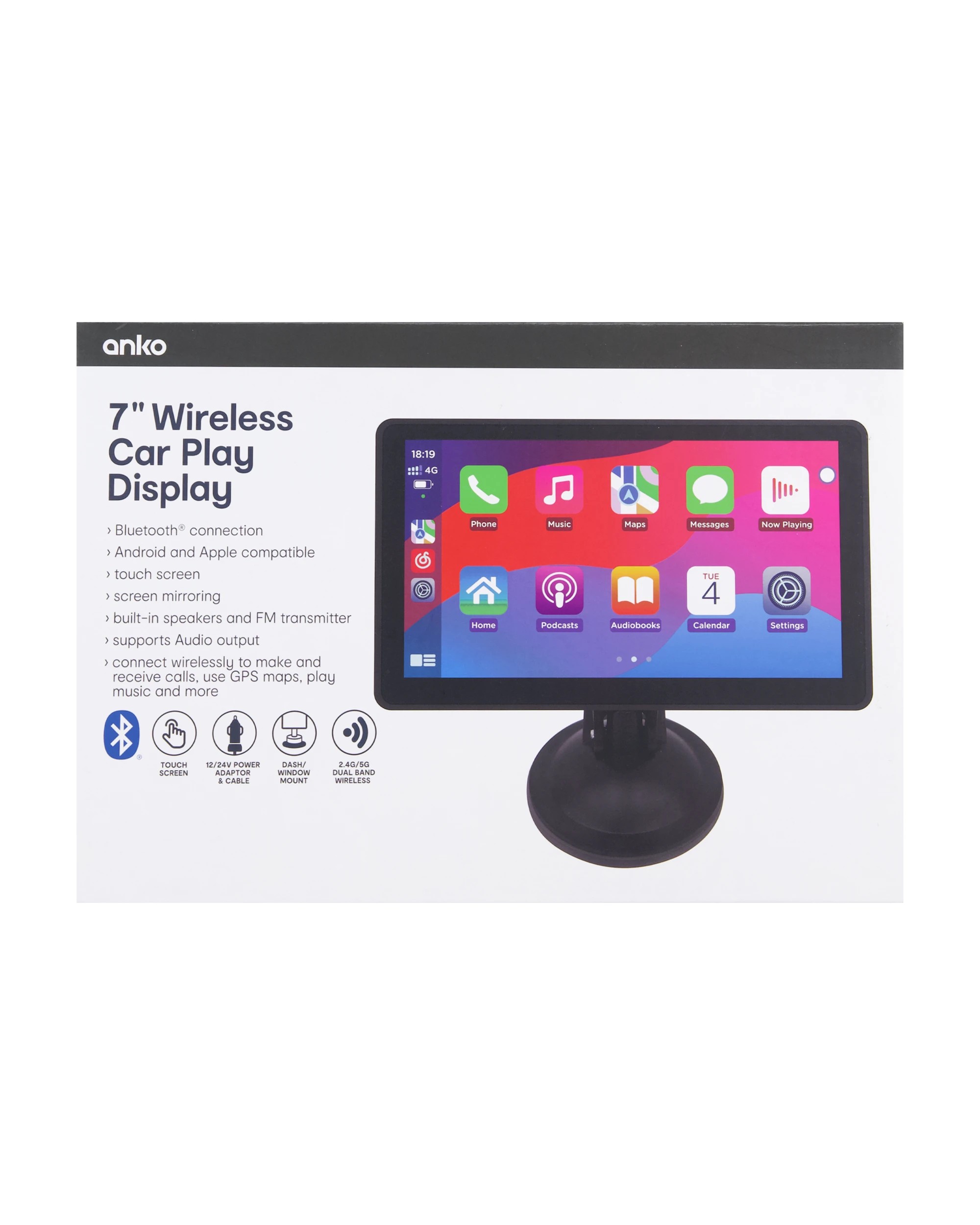 1 7in. Wireless Car Play Display, 1 of 8