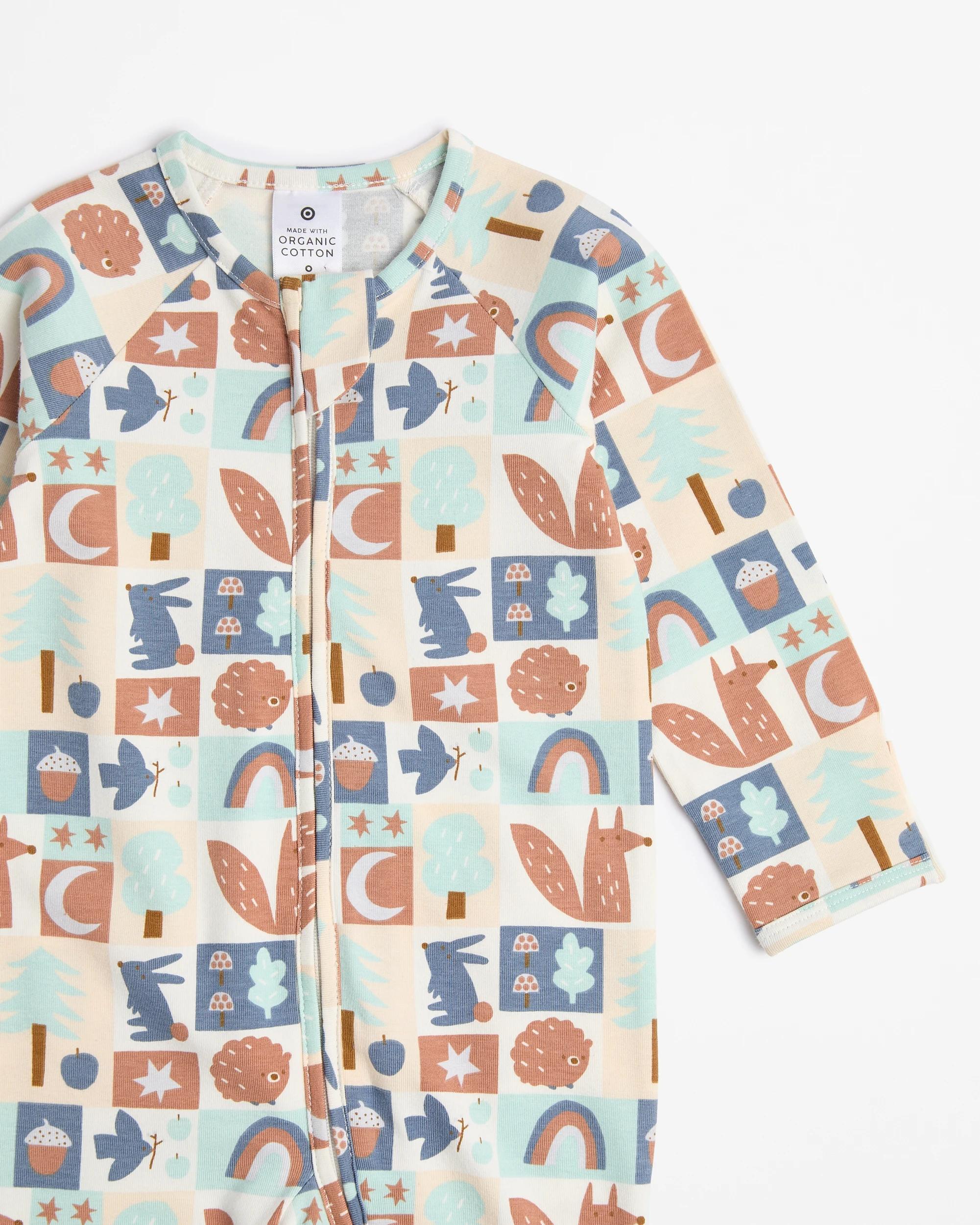 3 Target Baby Organic Cotton Footless Coverall ANIMALS, 3 of 4