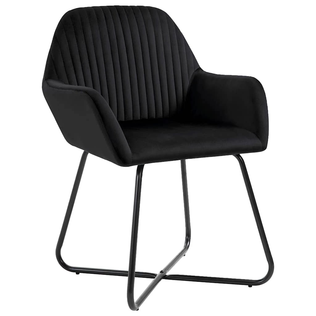 2 Vidaxl Dining Chairs 2 Pcs Velvet - Black, 2 of 8