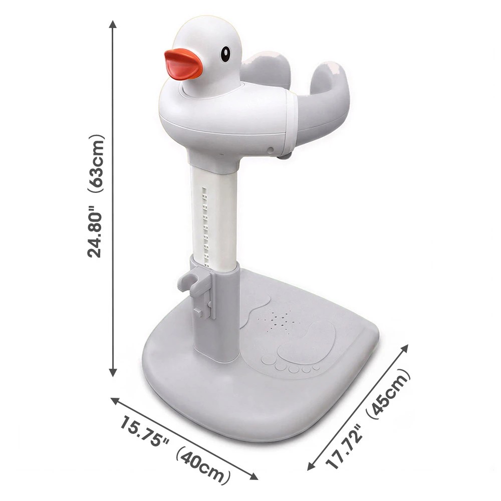 2 PlayPals Baby Shower Stand Adjustable Infant Bathtub Standing Support Rack - Grey, 2 of 3