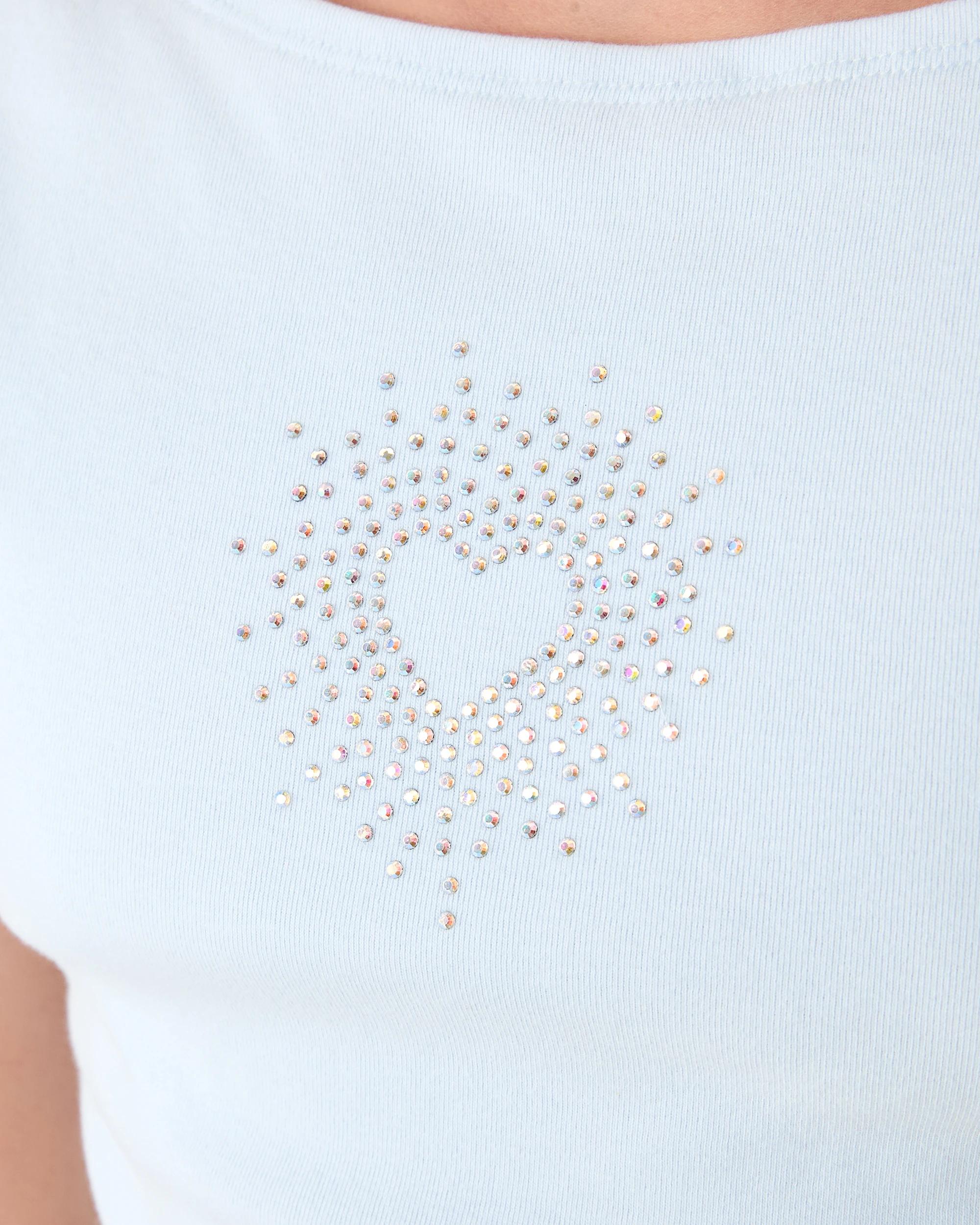 5 Short Sleeve Boat Neck T-shirt Blue Heart, 5 of 7
