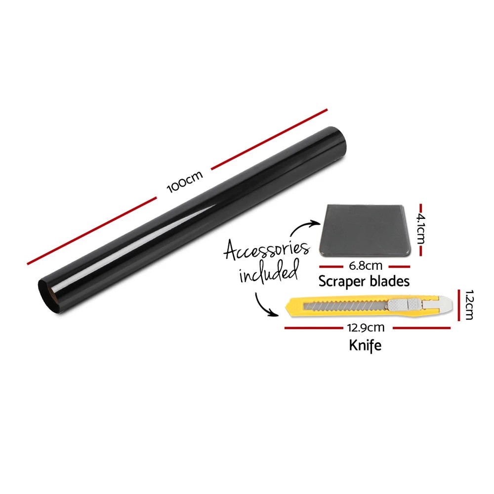 2 Giantz Window Tint Film  Roll 5% VLT Home House 100cm X 30m Tinting - Black, 2 of 2