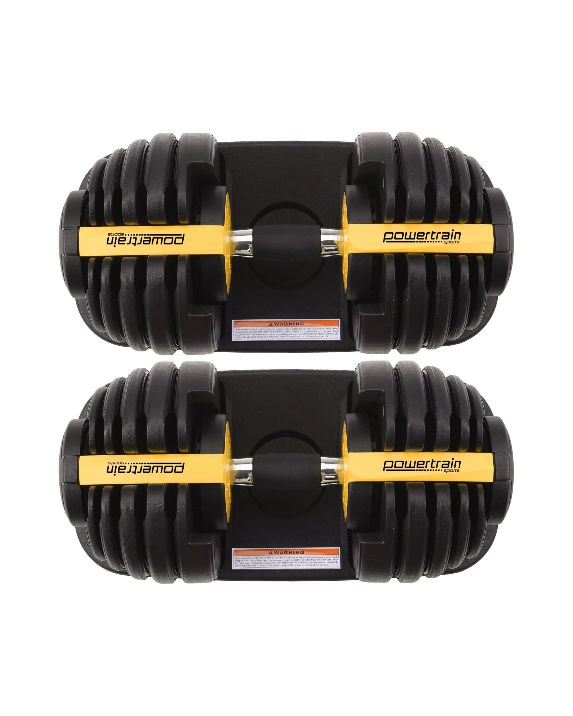 7 Powertrain 48kg Adjustable Dumbbell Set Home Gym Exercise Equipment Weights Gold, 7 of 7